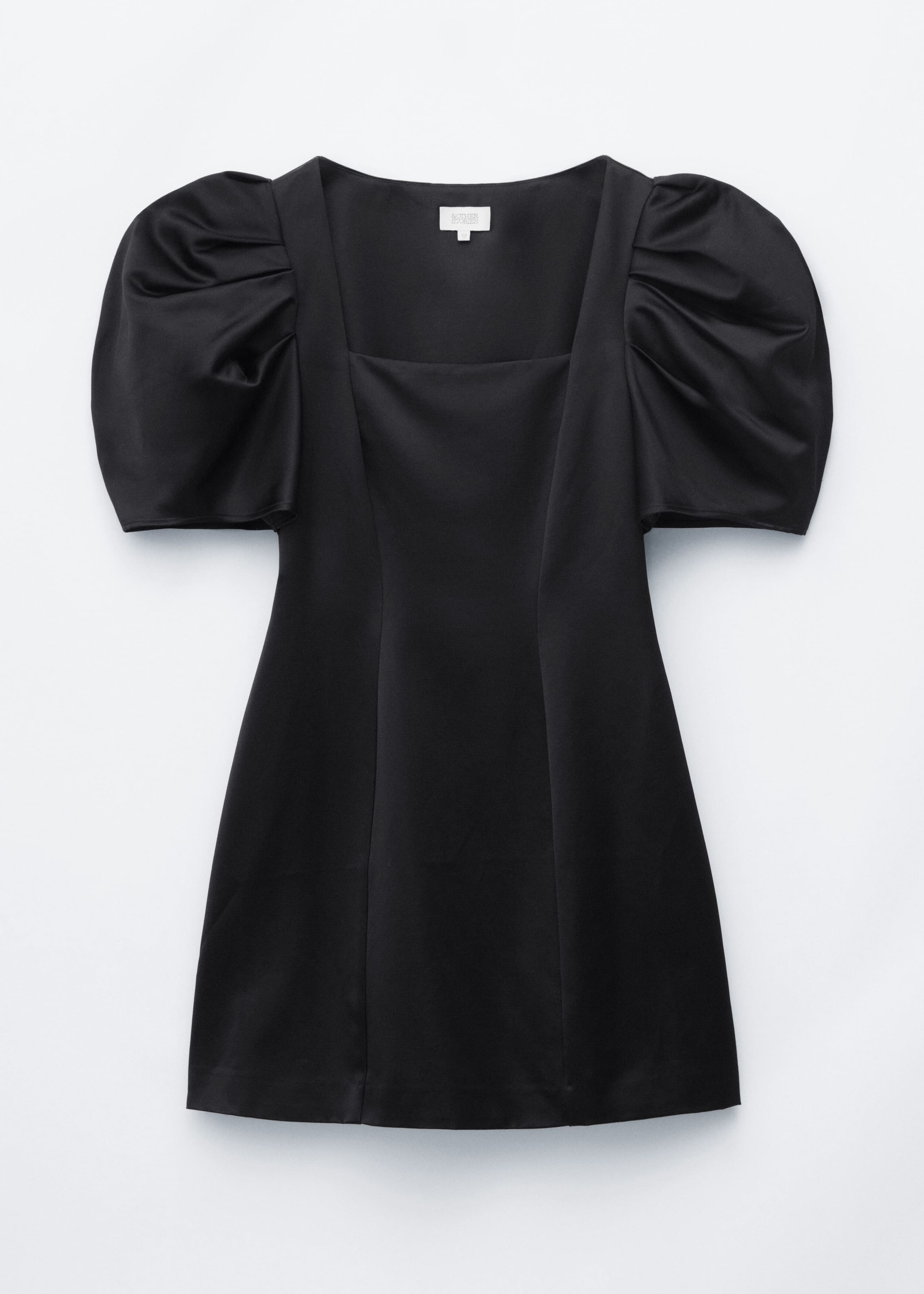 Volume Sleeve Mini Dress - Black - Still Life
