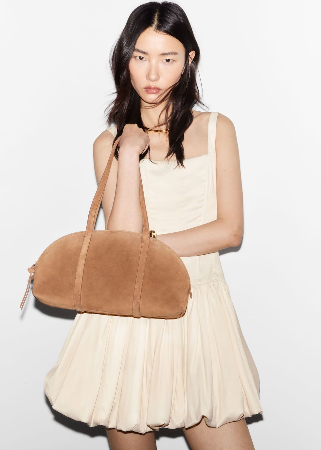 Image of Suede Bowling Bag