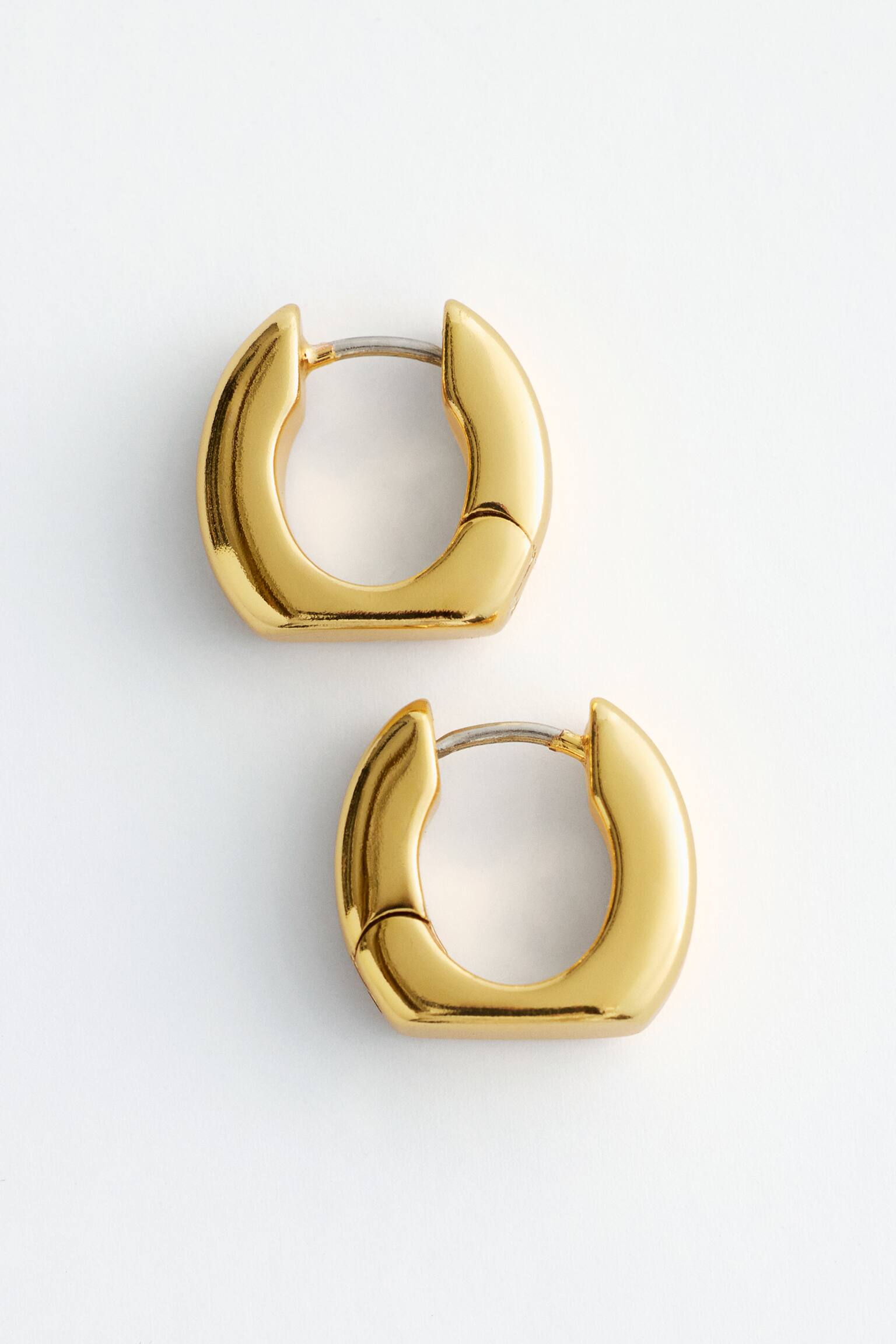 Chunky hoop-øreringe - Guld/Sølv - 2