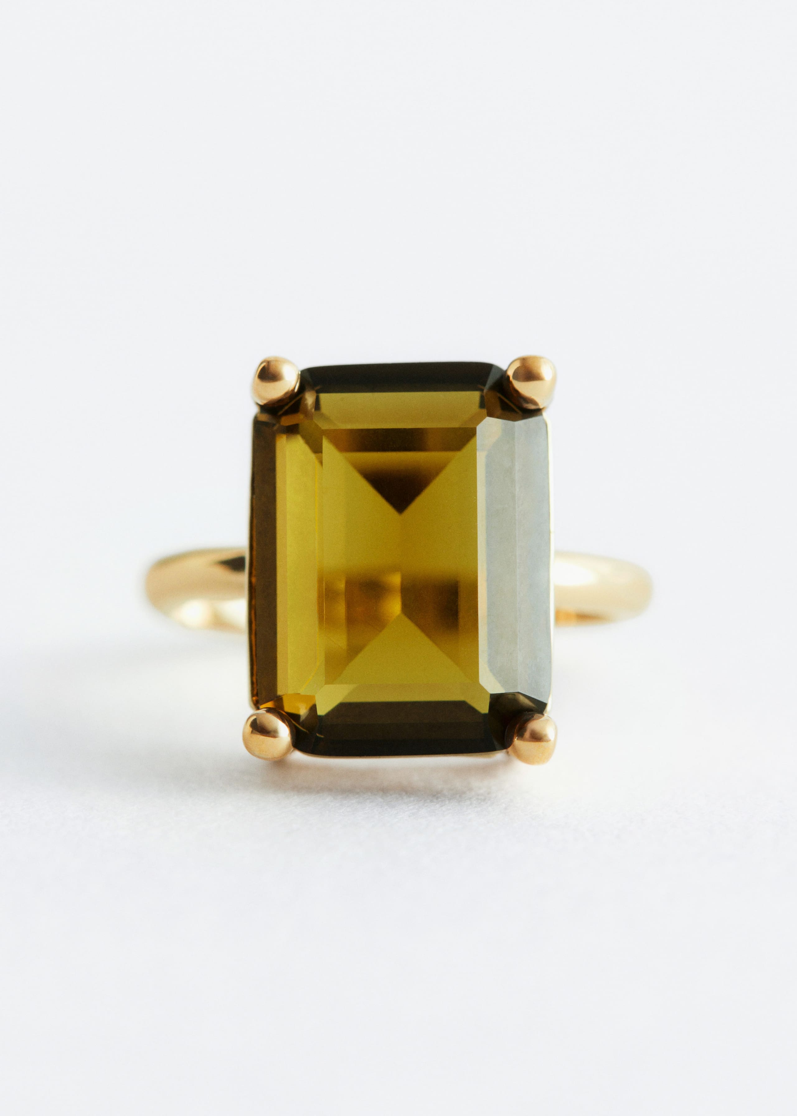 Image of Faceted Crystal Ring