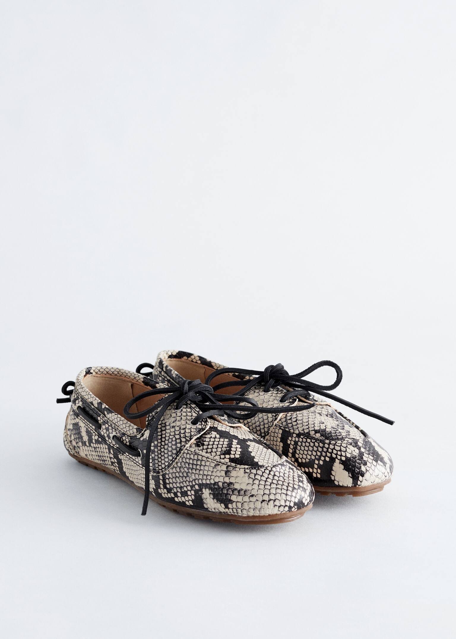 Sejlersko i læder - Lys beige slange - 4