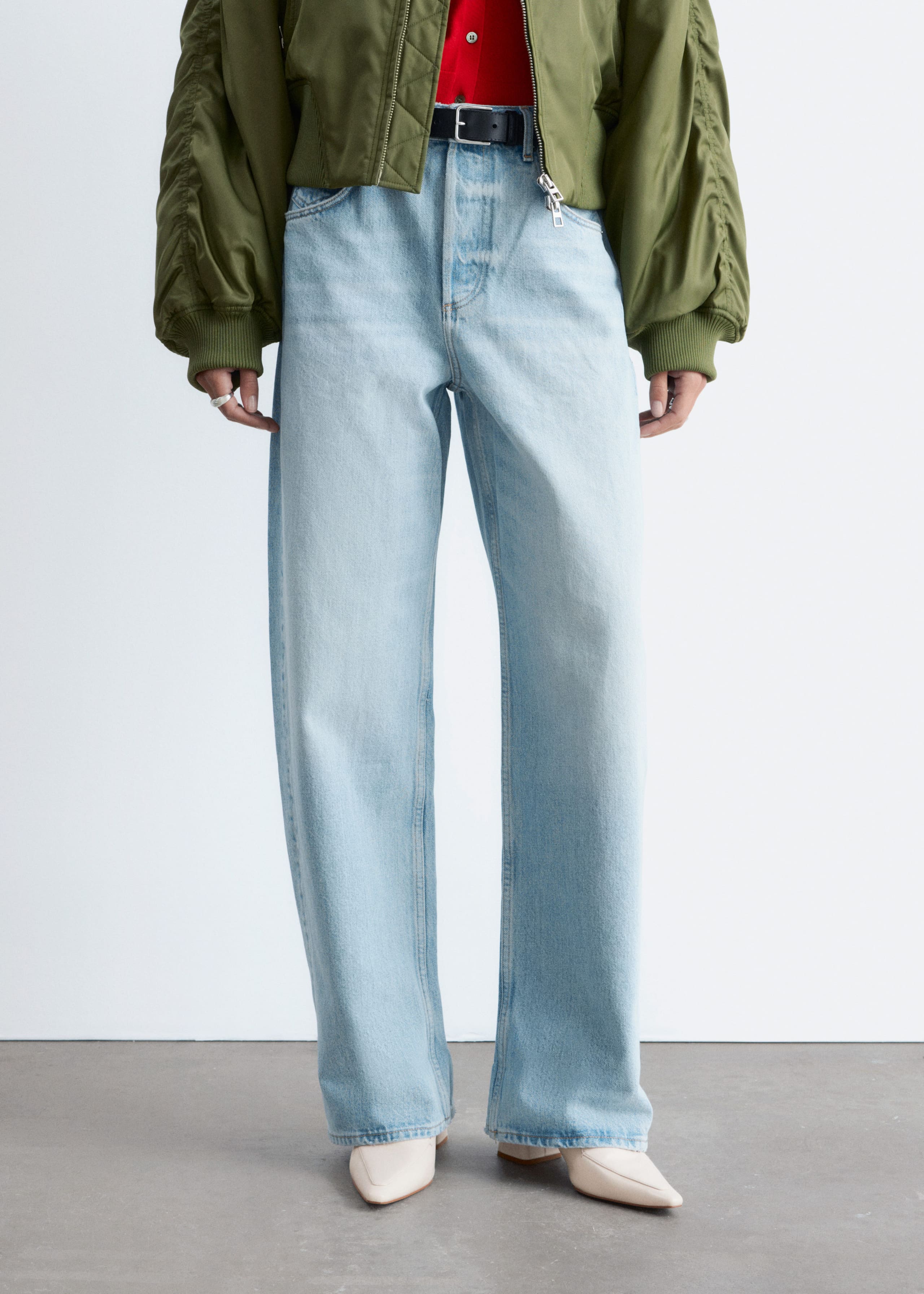 Image of Barrel-Leg Jeans