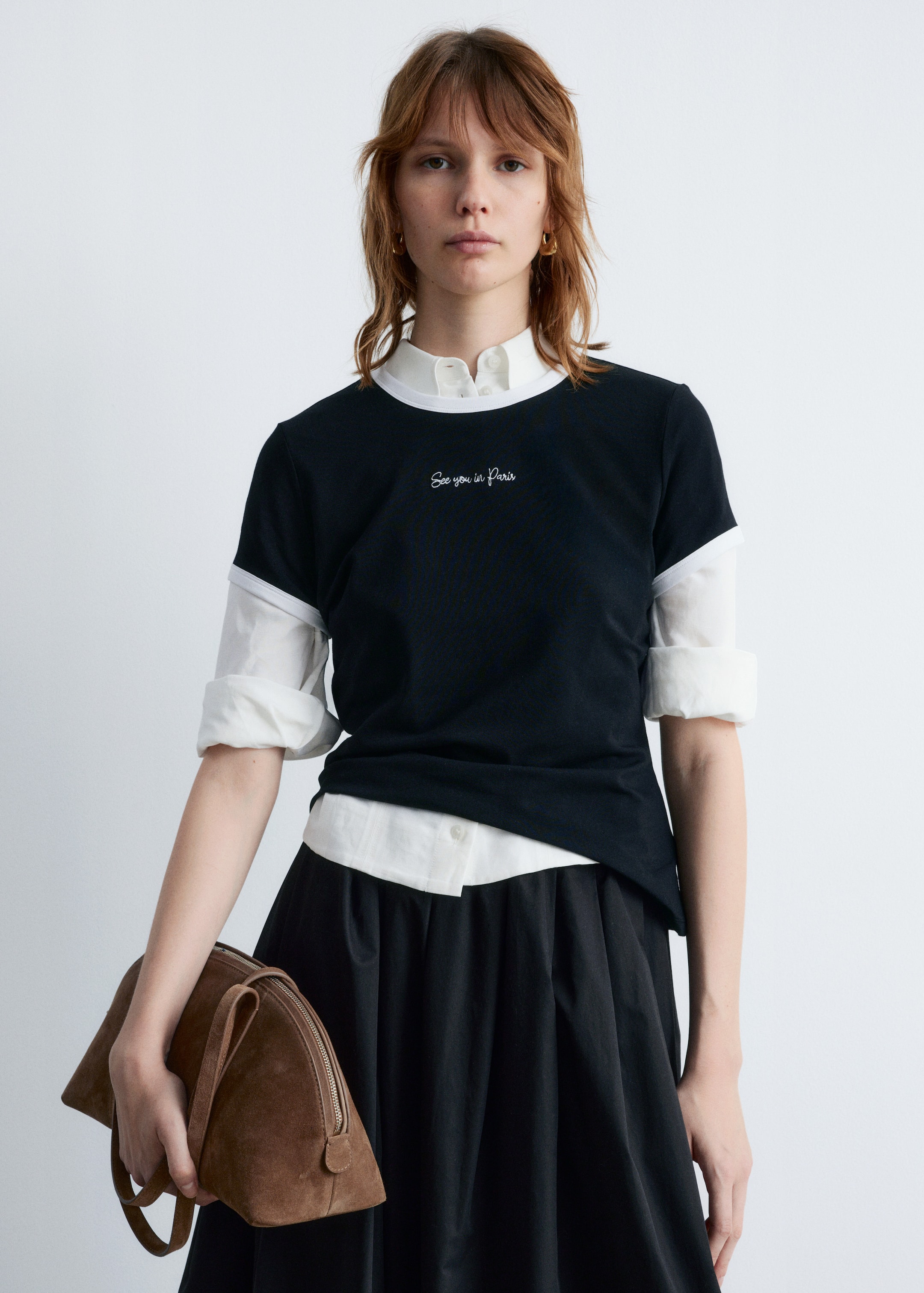 Grotere afbeelding bekijken: Geborduurd T-shirt - Zwart - DAMES | H&M NL 1