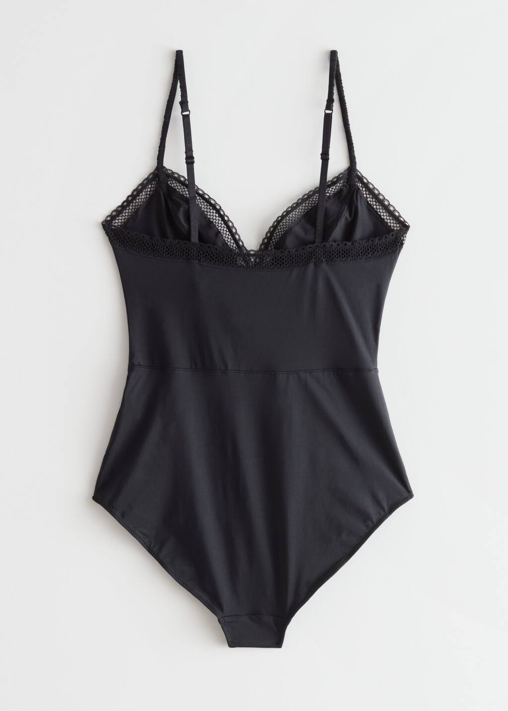 Strappy LaceTrim Bodysuit - White - Bodegón