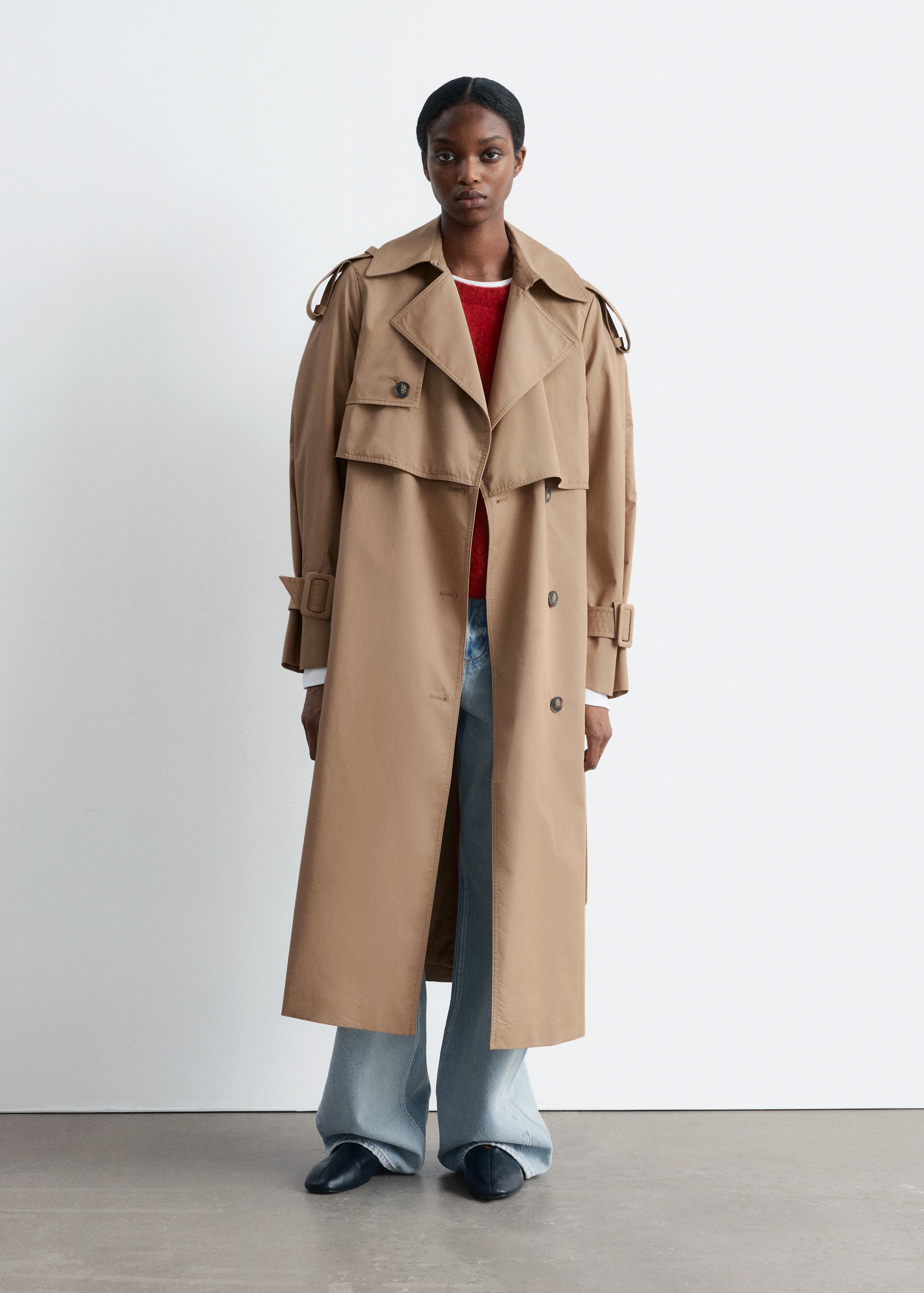 Kåpe med belte - Beige