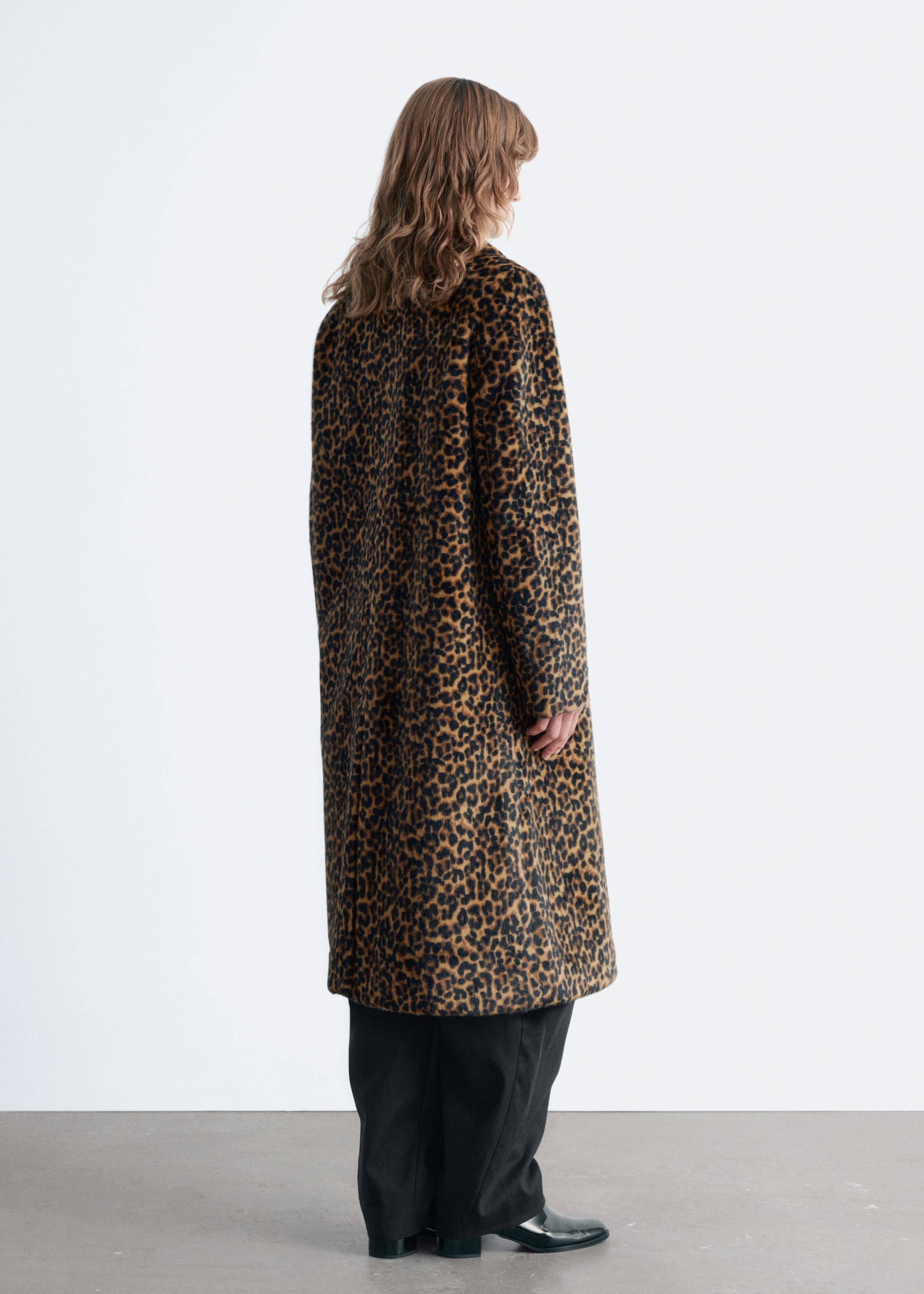 Image of Faux Fur Leopard Coat