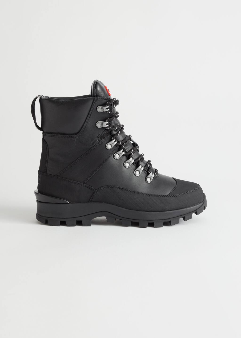 Hunter Water Proof Leather Boots - Black - Natura morta