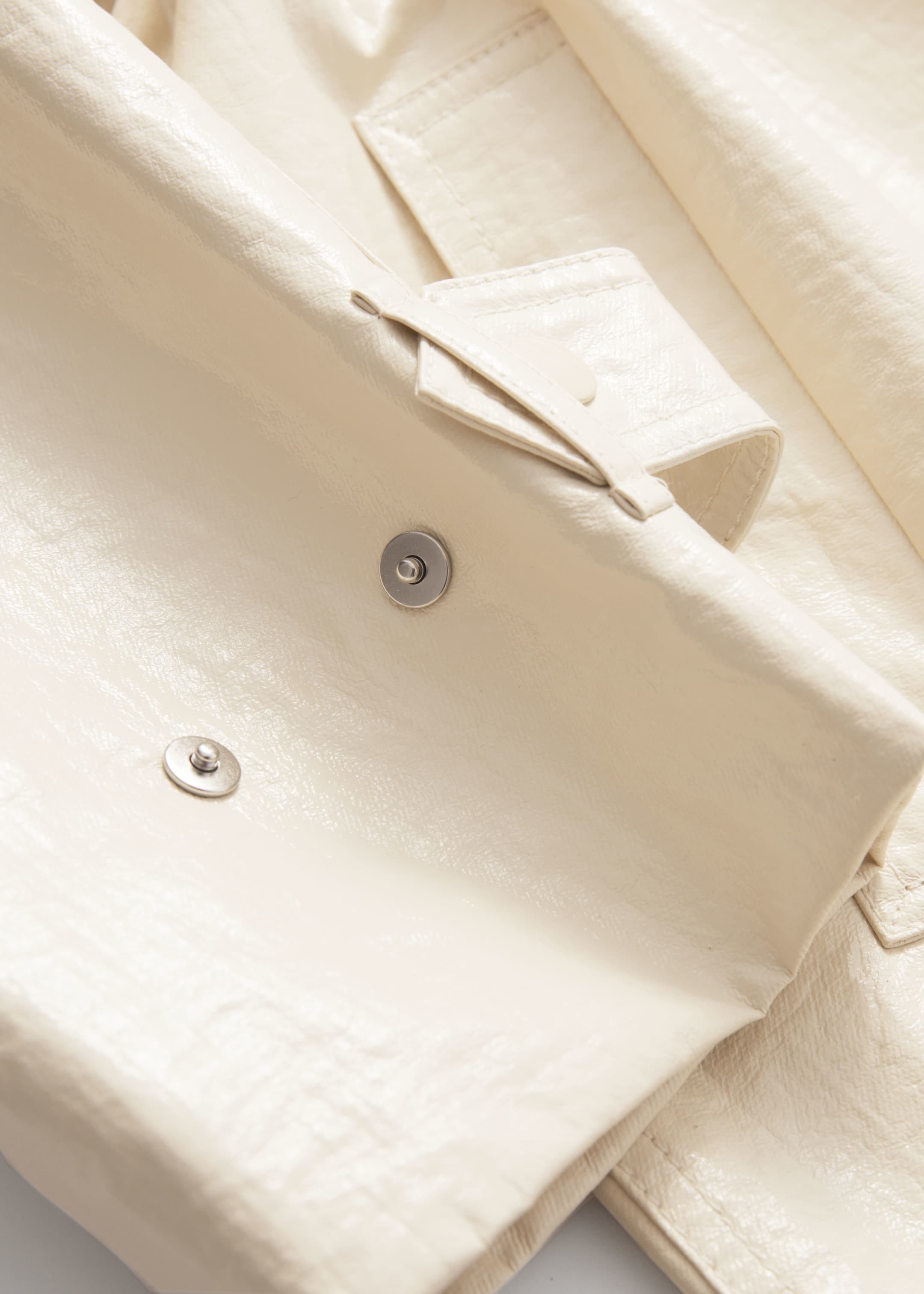 View larger image: Coated Drawstring Trench Coat - Beige - Ladies | H&M GB 4