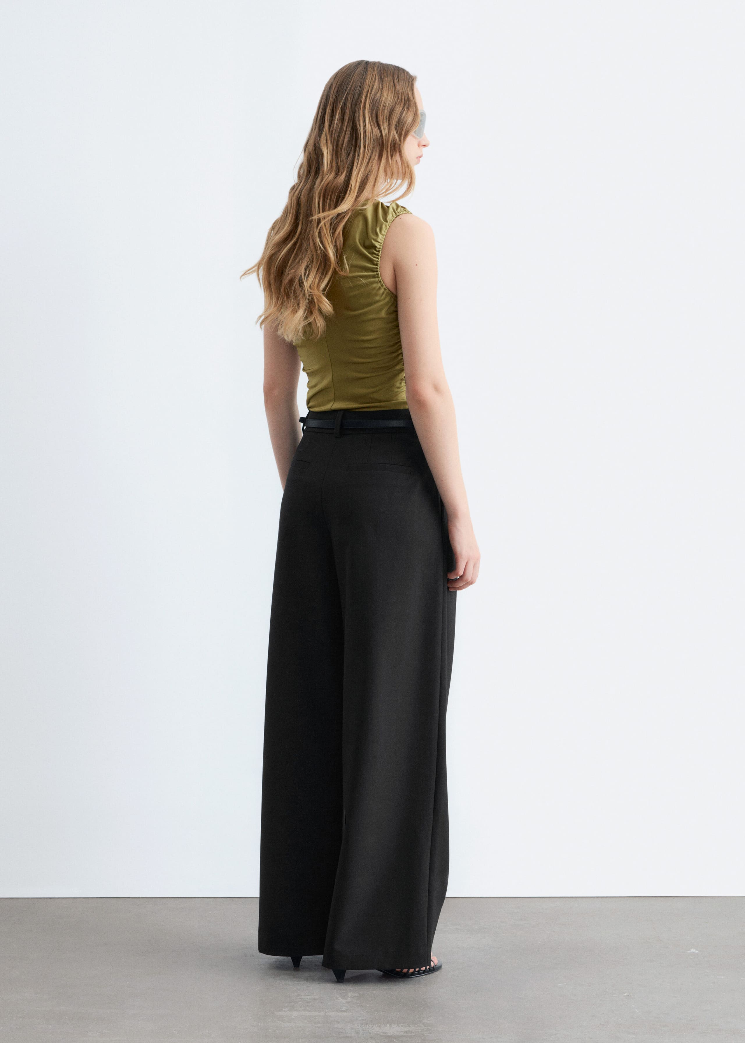 Image of Wool-Blend Tailored Trousers