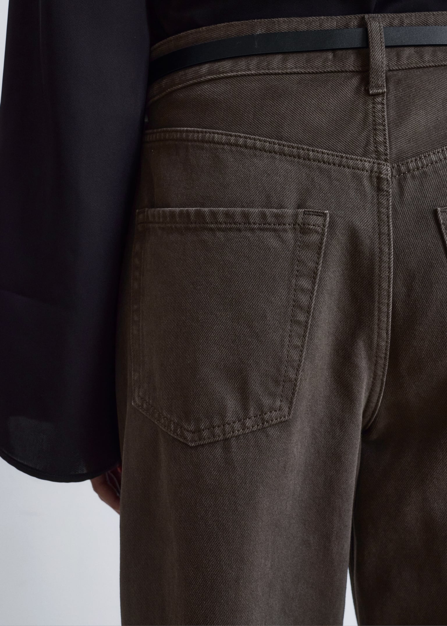 Jean barrel - Marron foncé/Bleu clair - 6