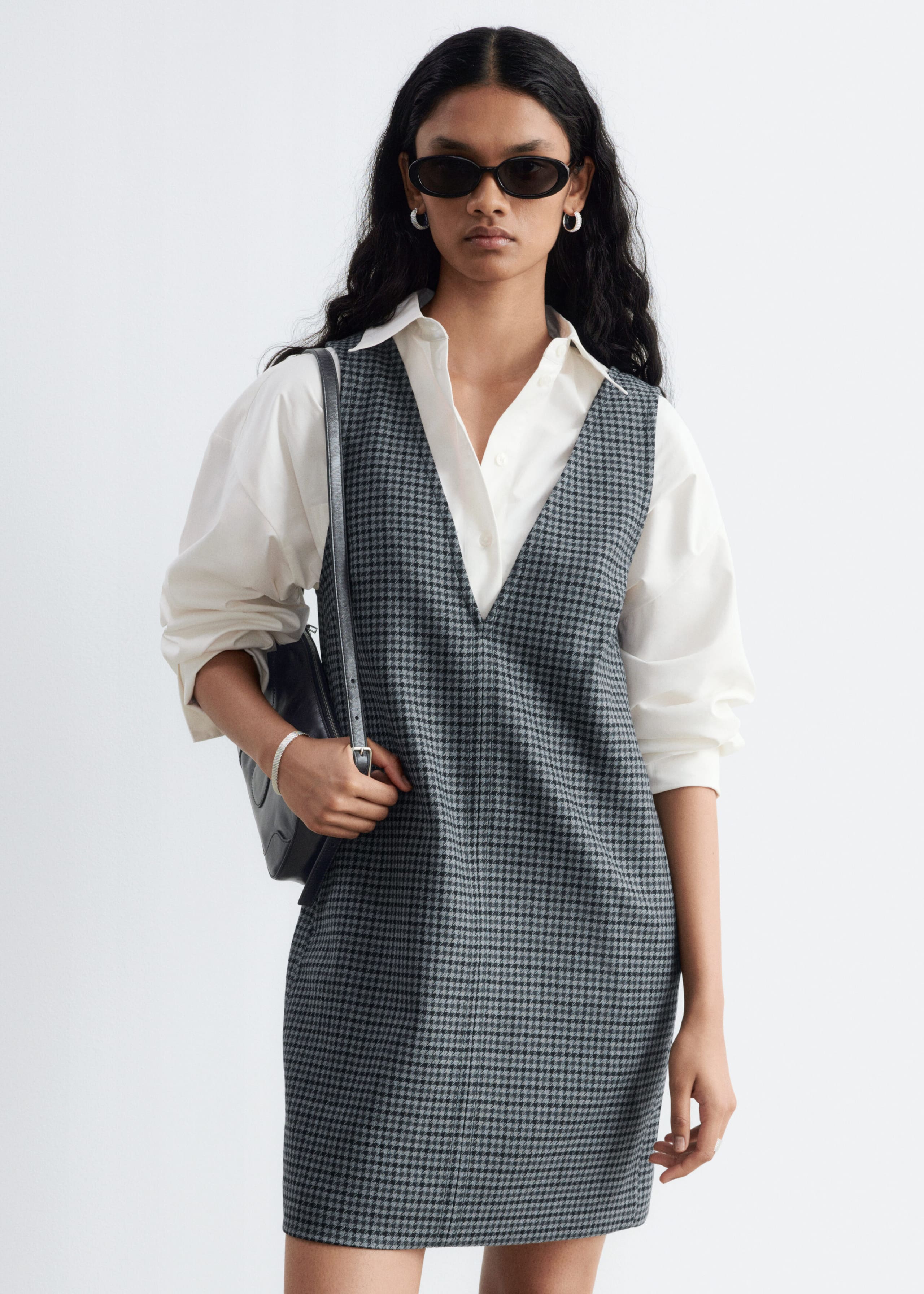 Houndstooth Dress - Grey/Checked - Still Life