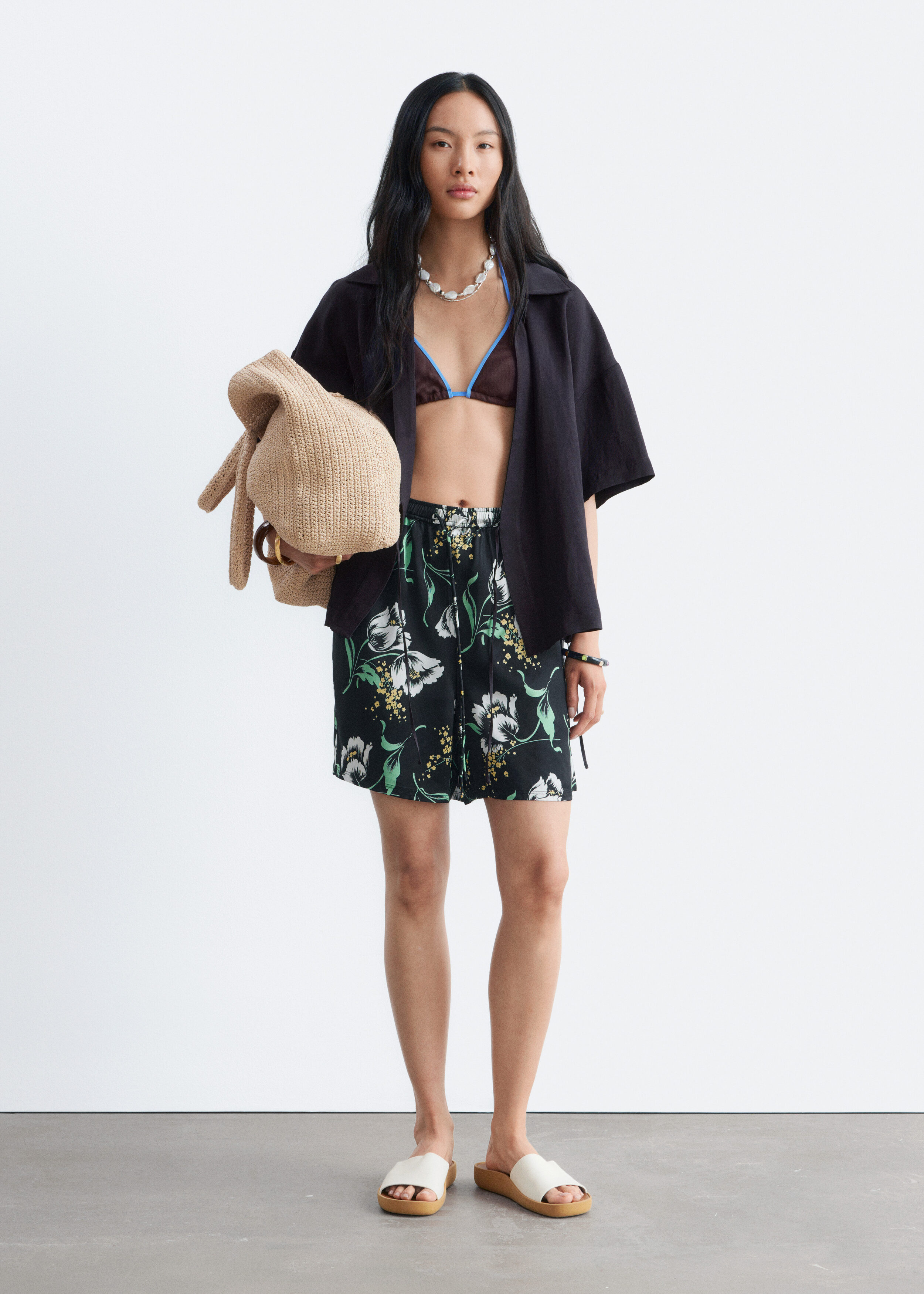 Floral Drawstring Shorts