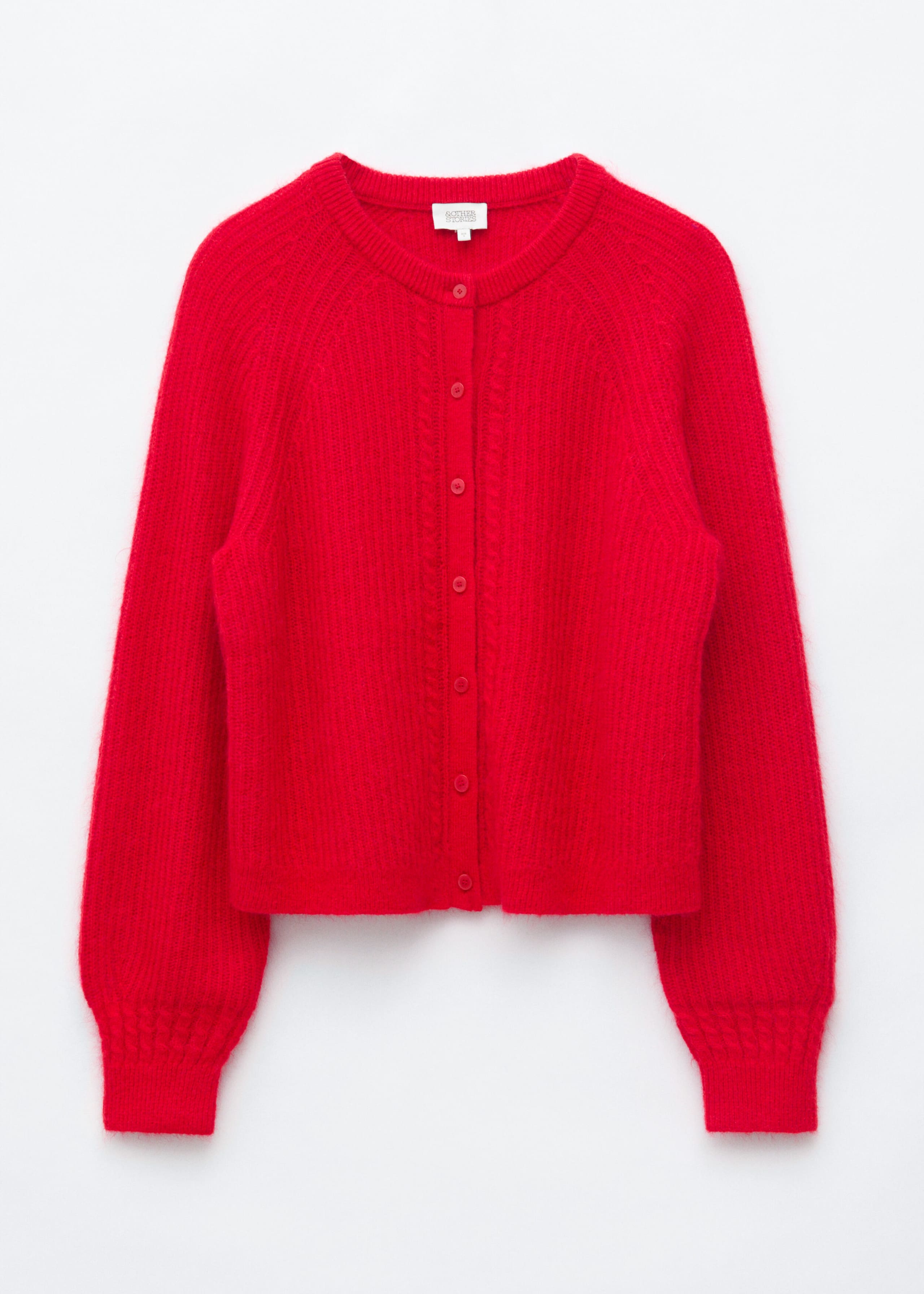 Cárdigan en mezcla de mohair - Rojo - Bodegón