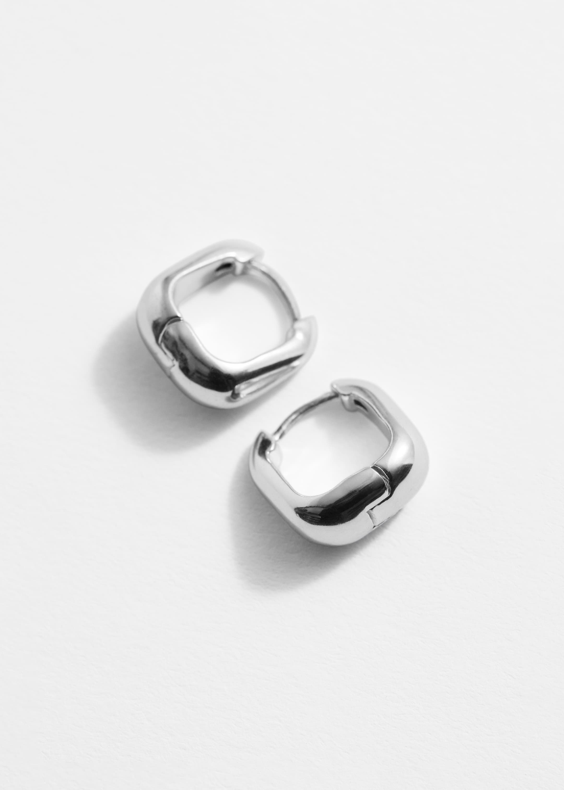 View larger image: Square Hoop Earrings - Silver - Ladies | H&M GB 1