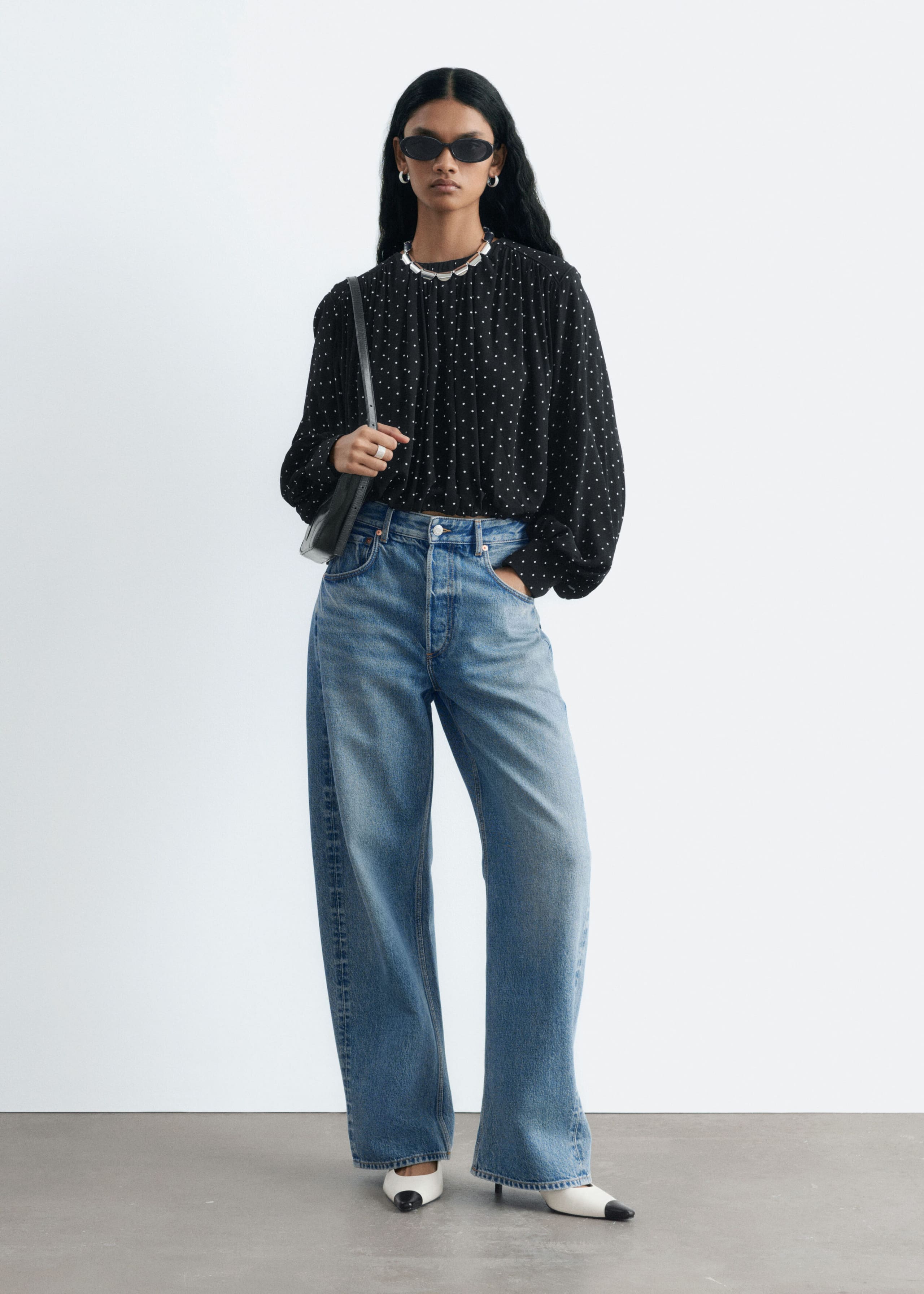 Gathered Blouse - Pink - Lookbook