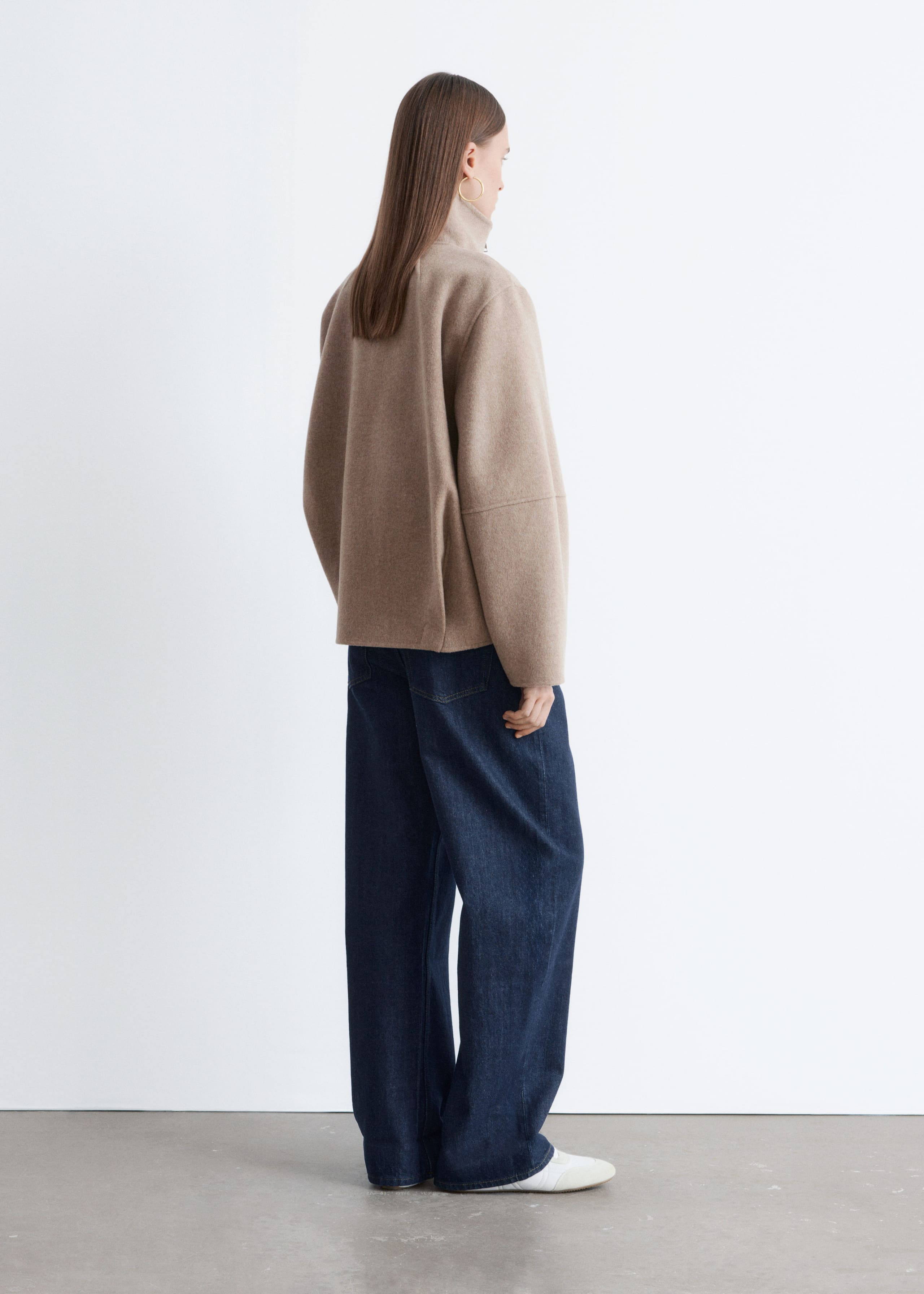 Image of Zip-Up Wool Jacket