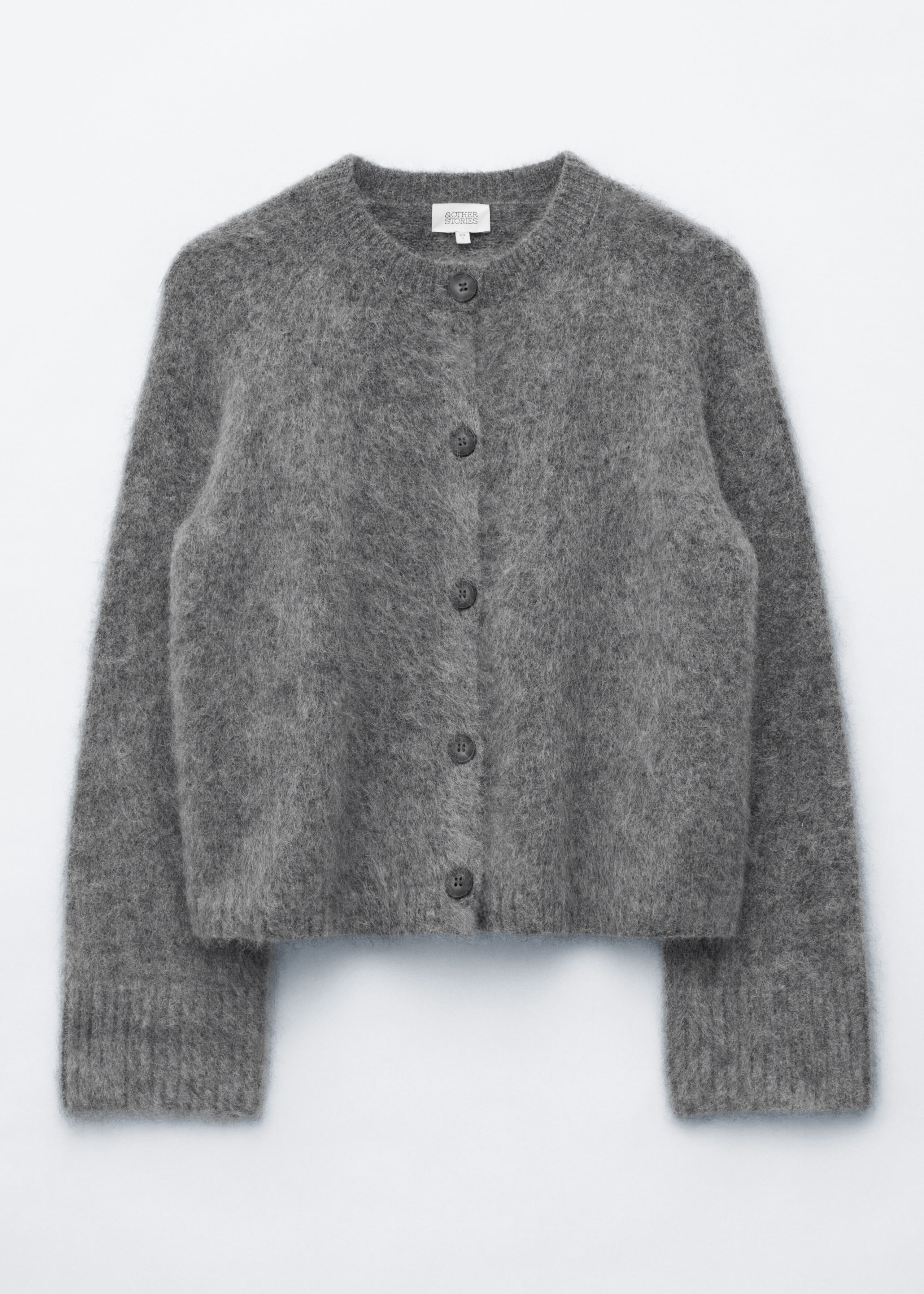 Mohair Blend Cardigan - Dark Grey - Still Life