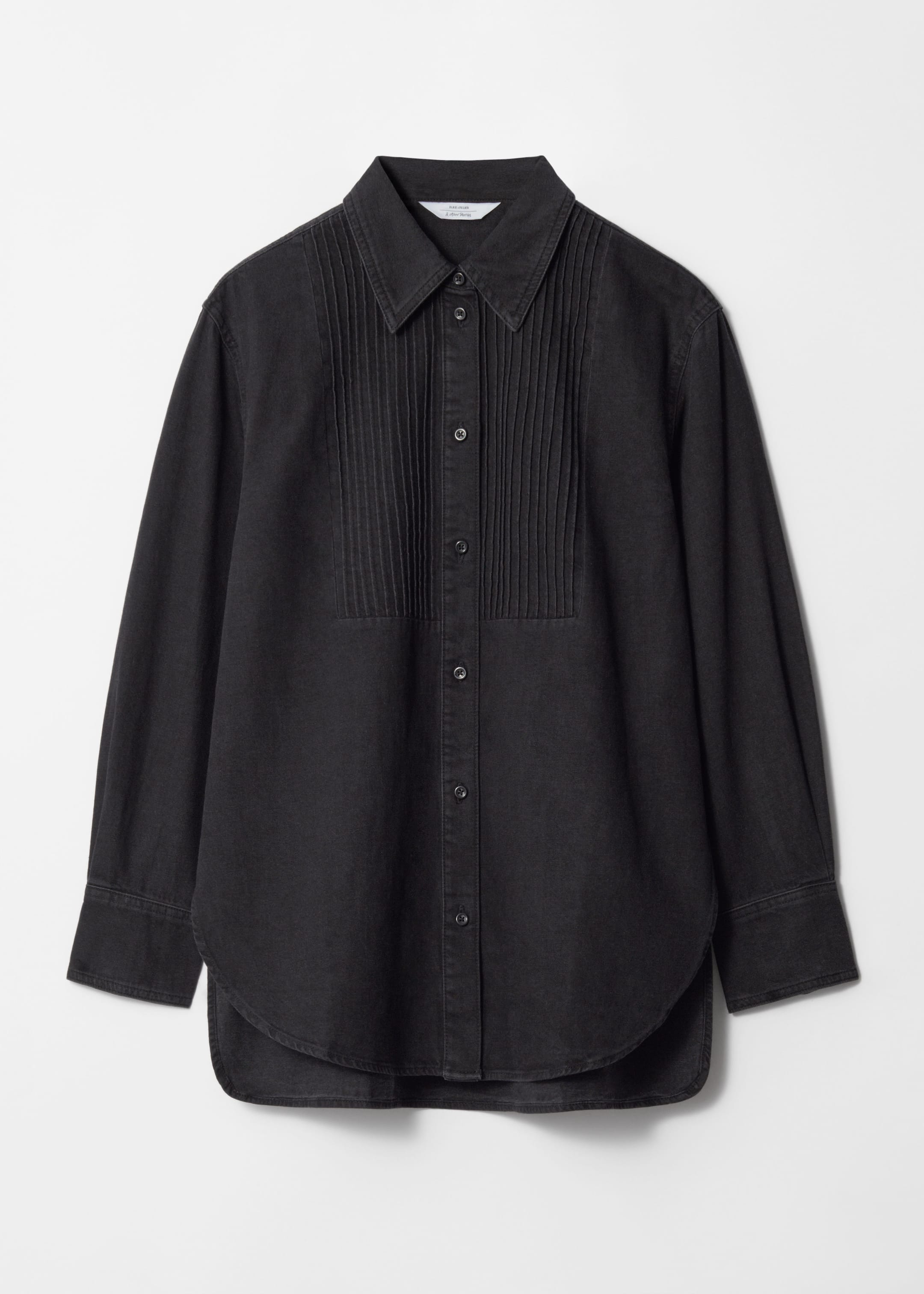 Agrandir l'image: Chemise en jean plissée - Noir - FEMME | H&M CH 1