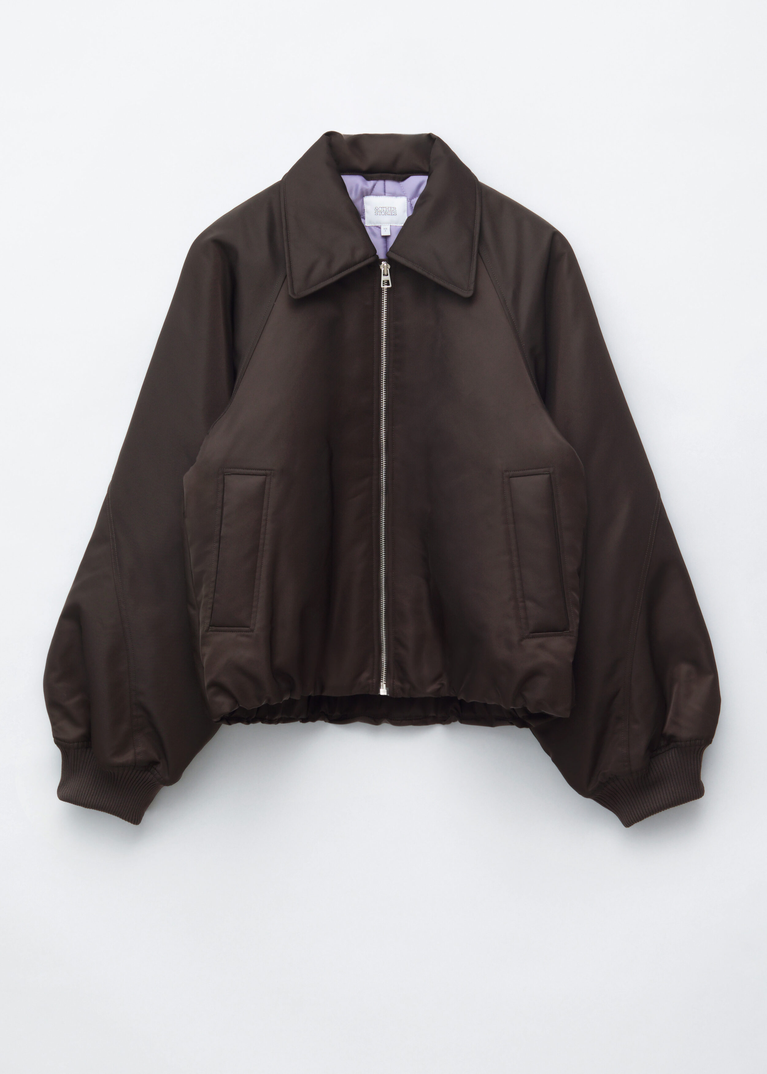 Cropped Bomber Jacket - Dark Brown - & Other Stories US