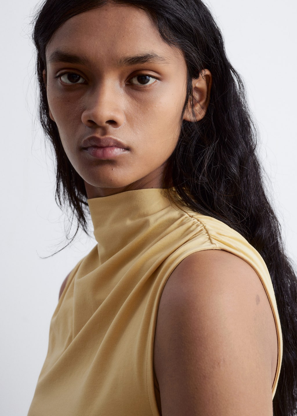 Image of Sleeveless Mock-Neck Top