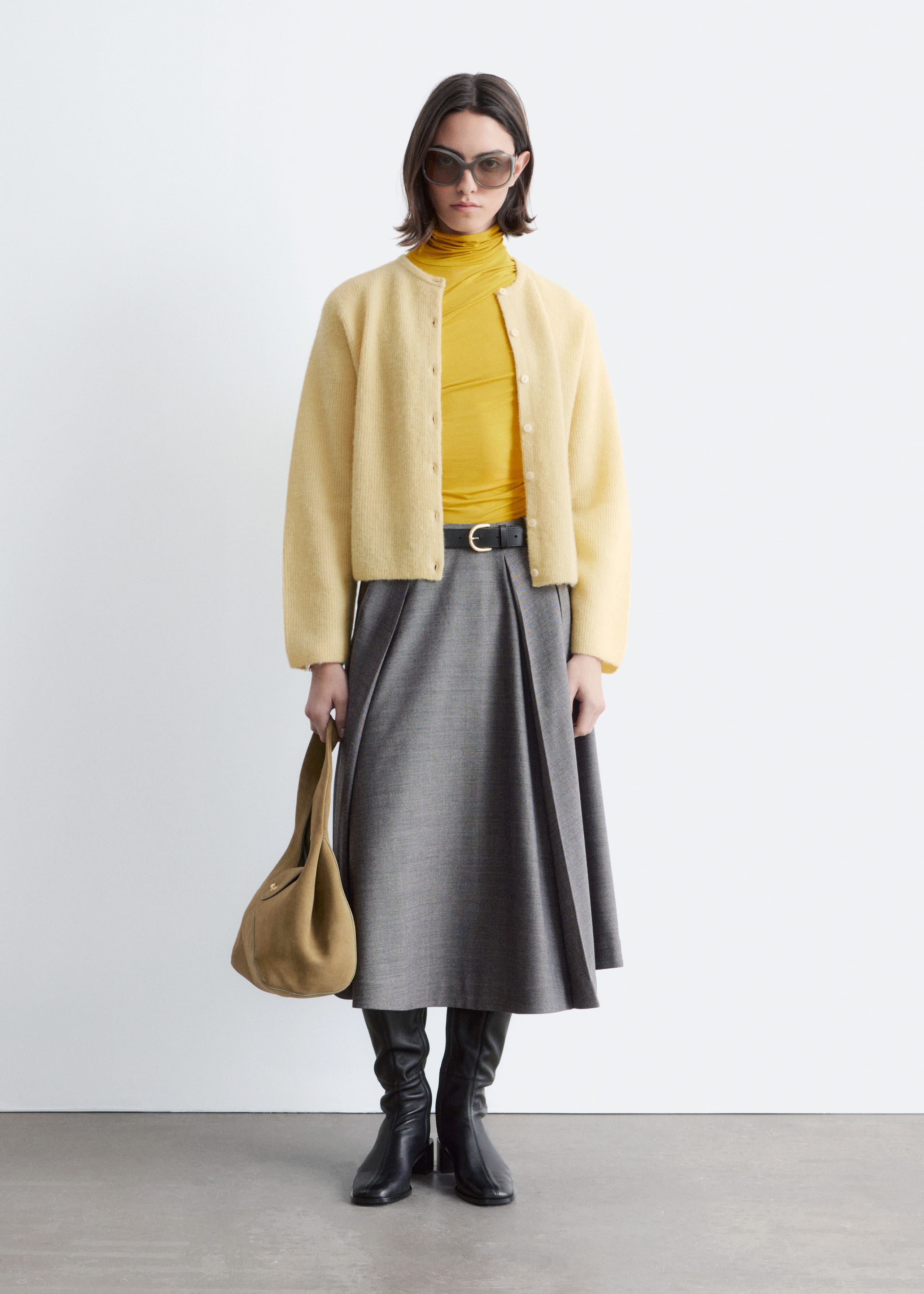 Image of Alpaca-Blend Knitted Cardigan