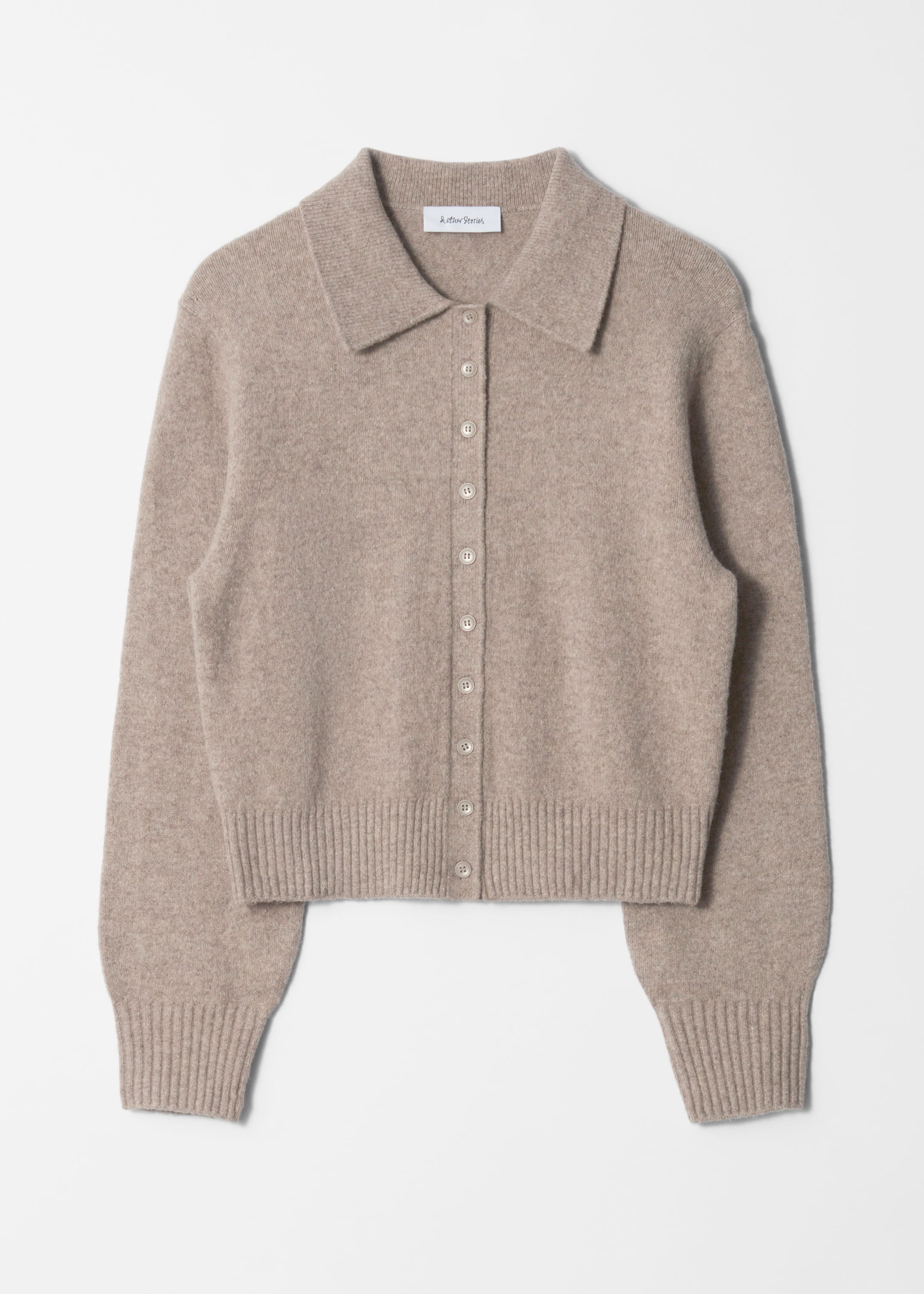 View larger image: Knitted Collar Cardigan - Mole - Ladies | H&M GB 7