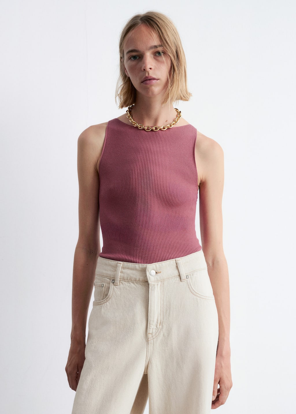 Image of Rib-Knit Tank Top