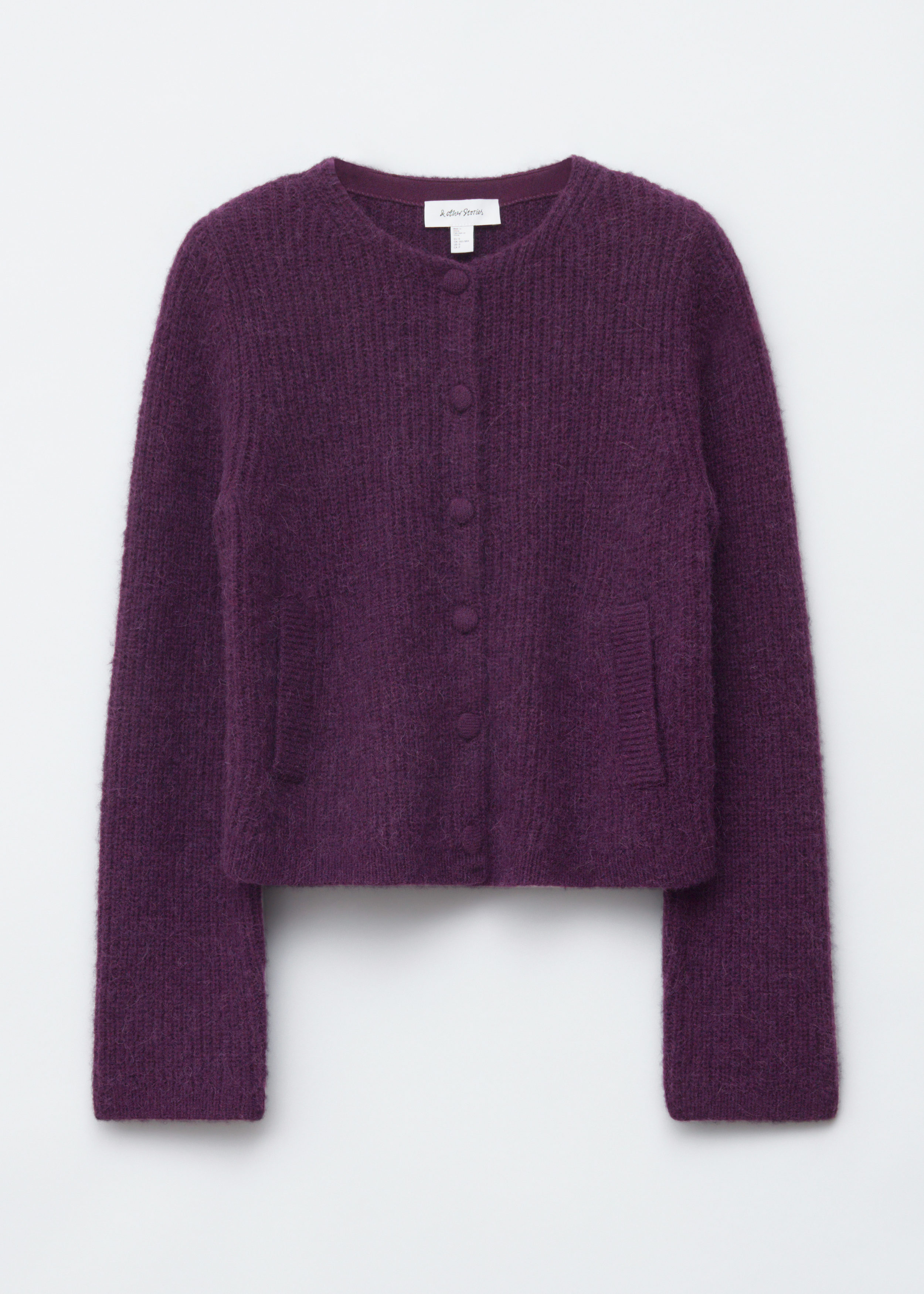 Rib-Knit Cardigan - Dark Purple - & Other Stories US