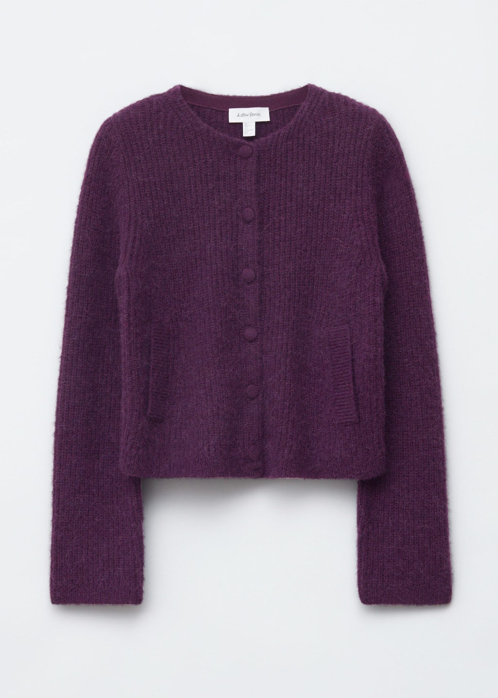 Image of Rib-Knit Cardigan
