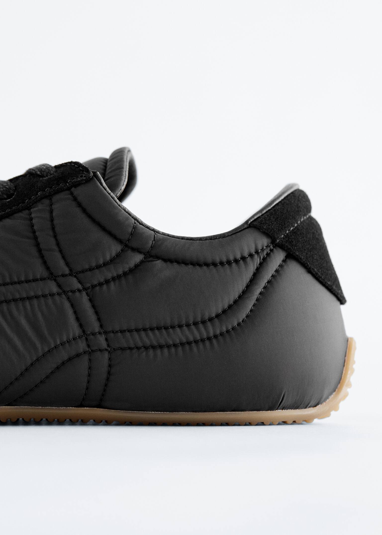 Adidași cu detalii din piele întoarsă - Negru/Maro/Alb/Bej - 6