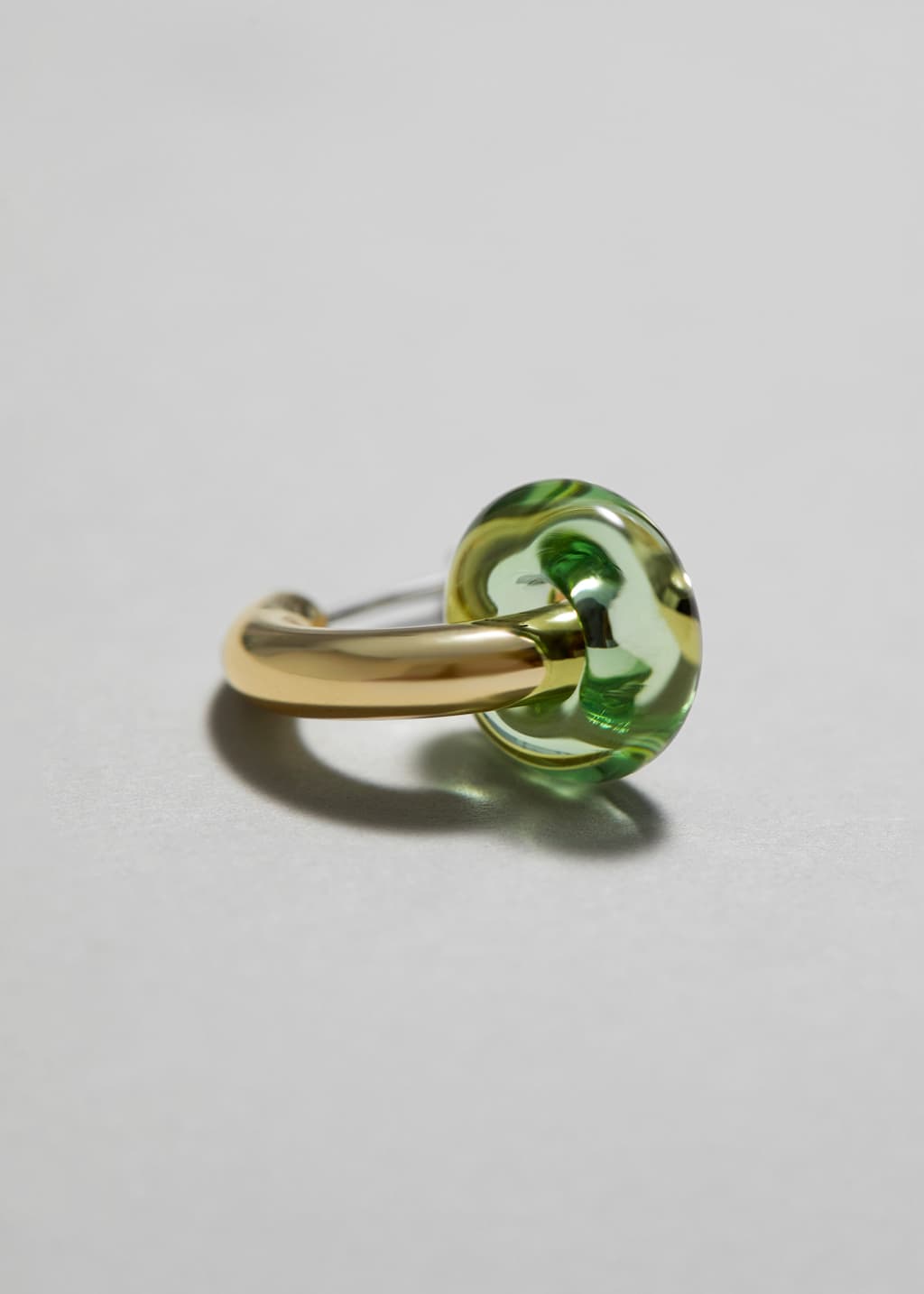 Vibrant Stone Hoop Earrings - Green - Still Life