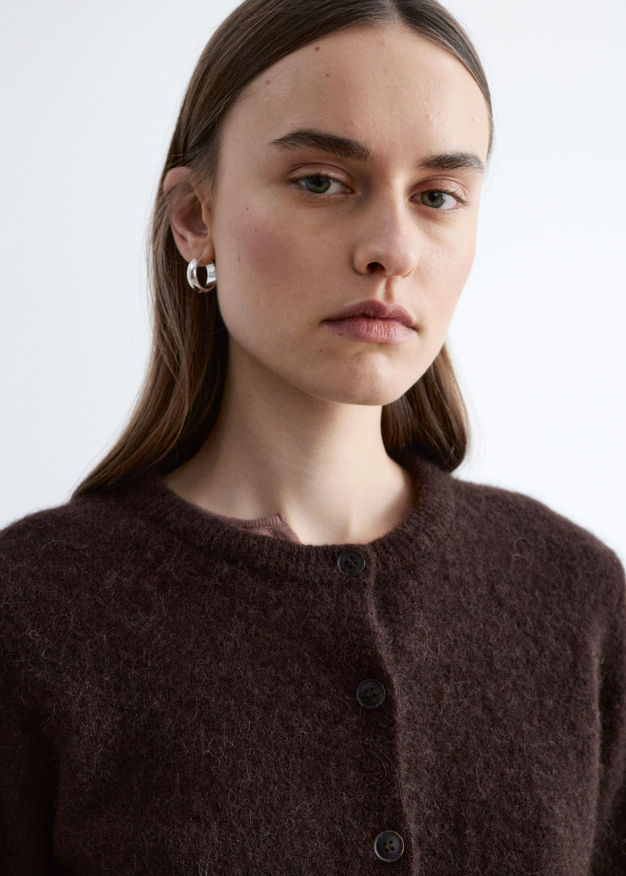 Image of Alpaca-Blend Cardigan