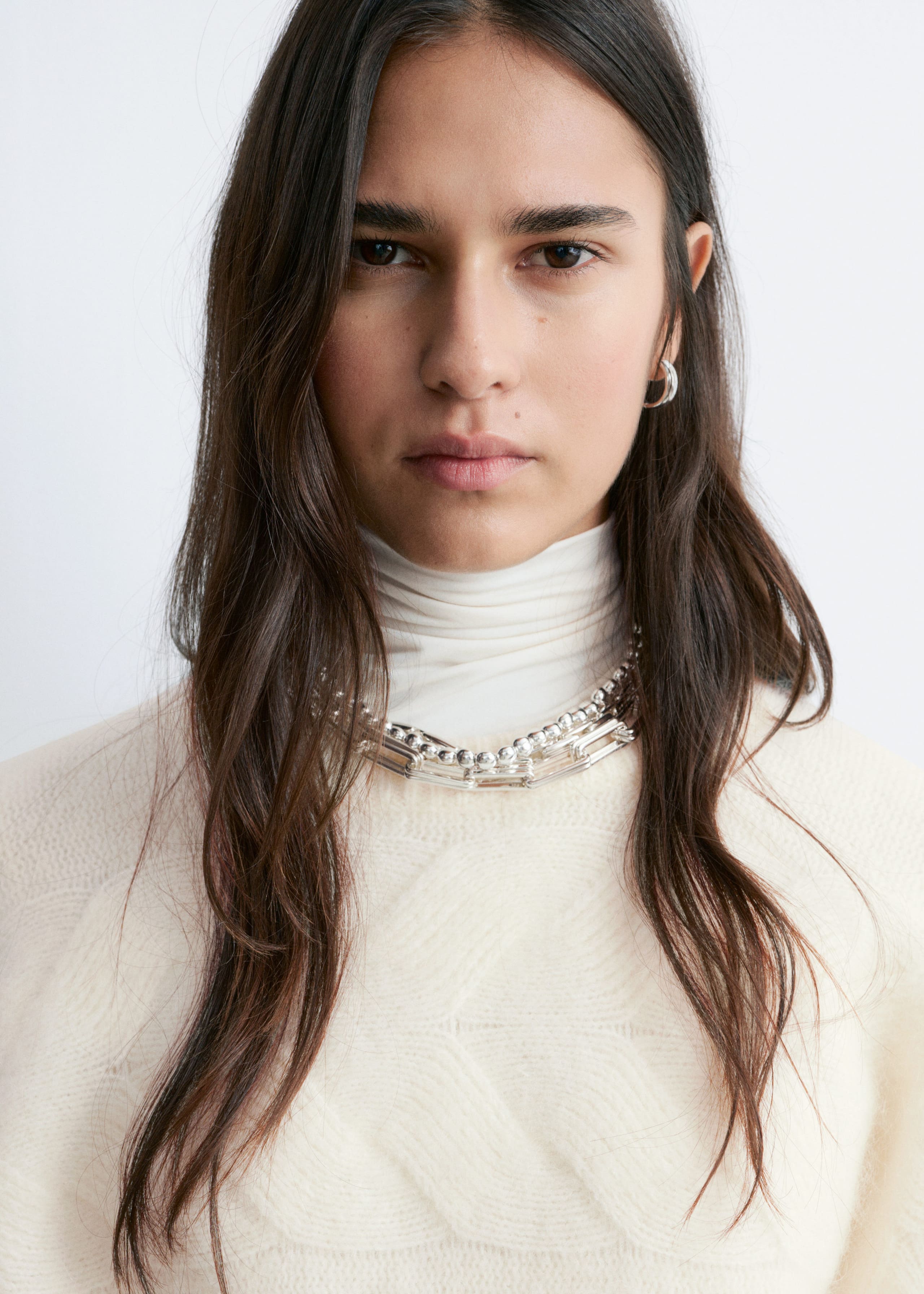 Image of Pullover aus Mohairmischung mit Zopfstrickmuster