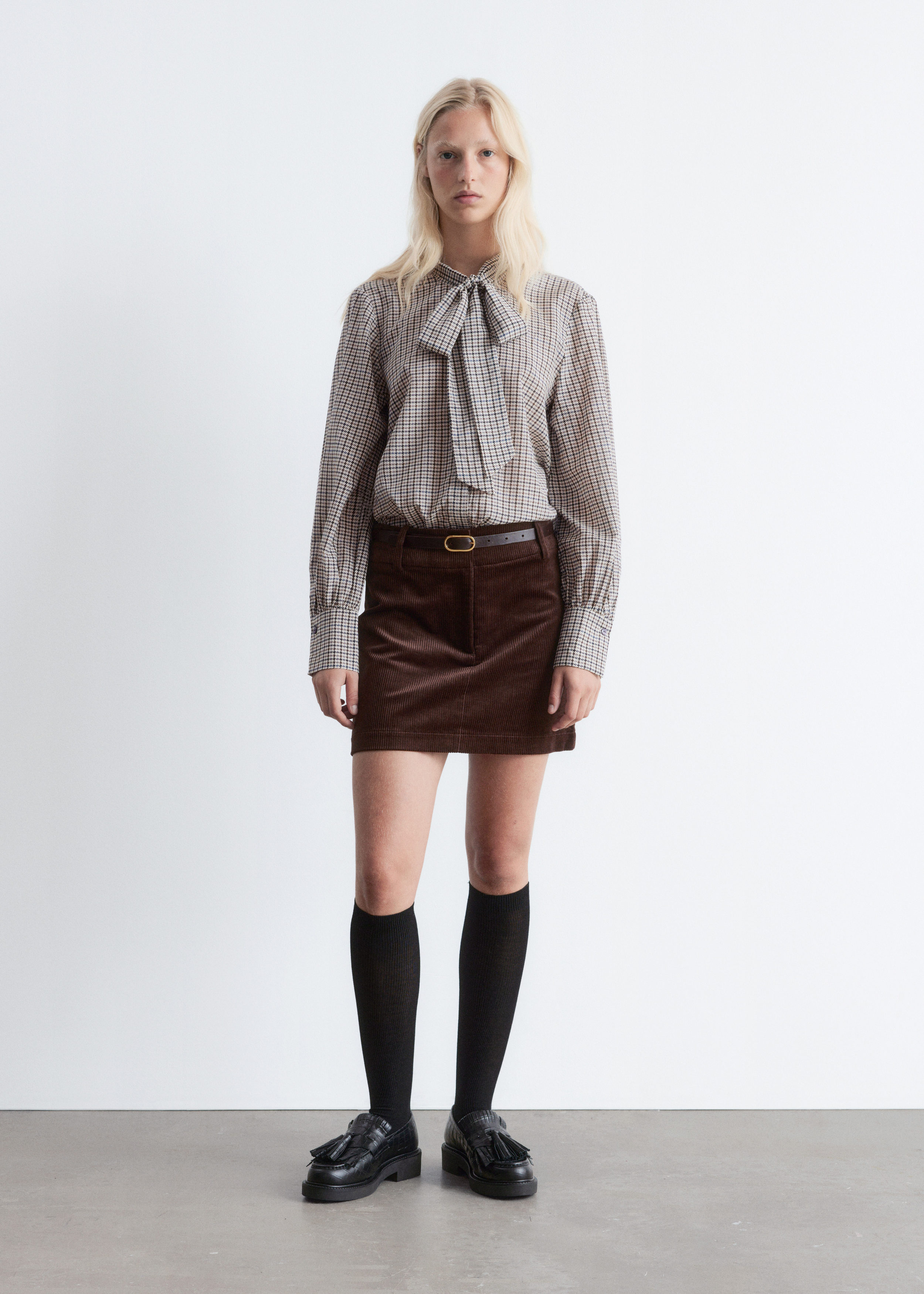 Silk-Blend Jacquard Blouse - Pale Blue - & Other Stories US