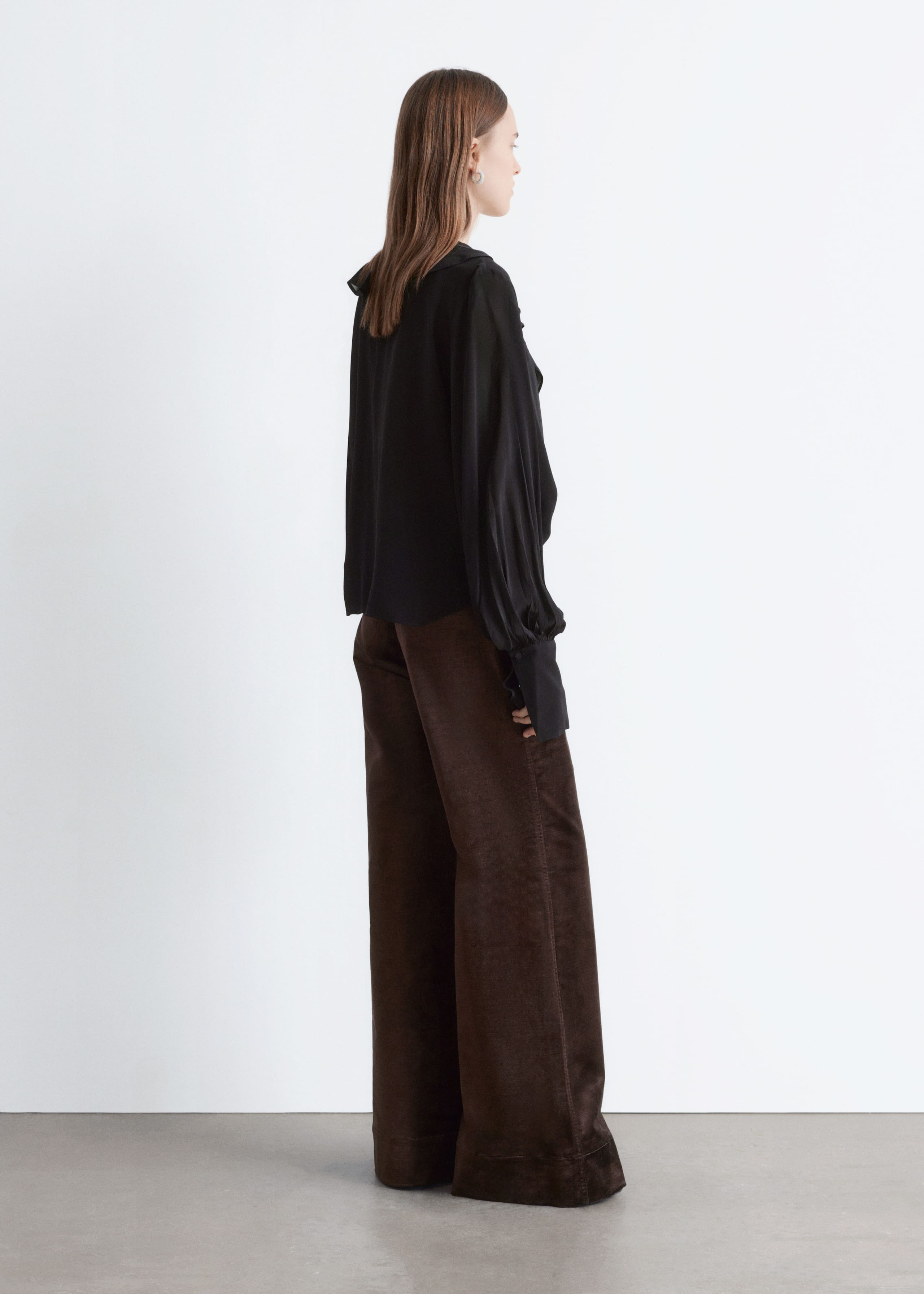 Image of Flared Velvet Trousers