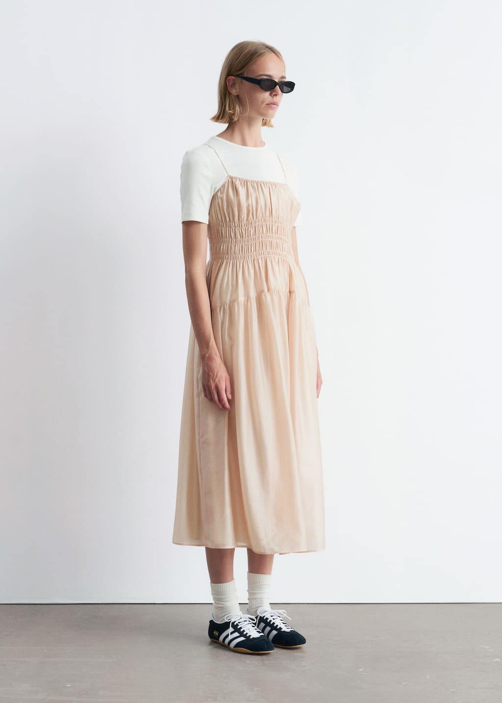 Image of Ruched Midi Dress