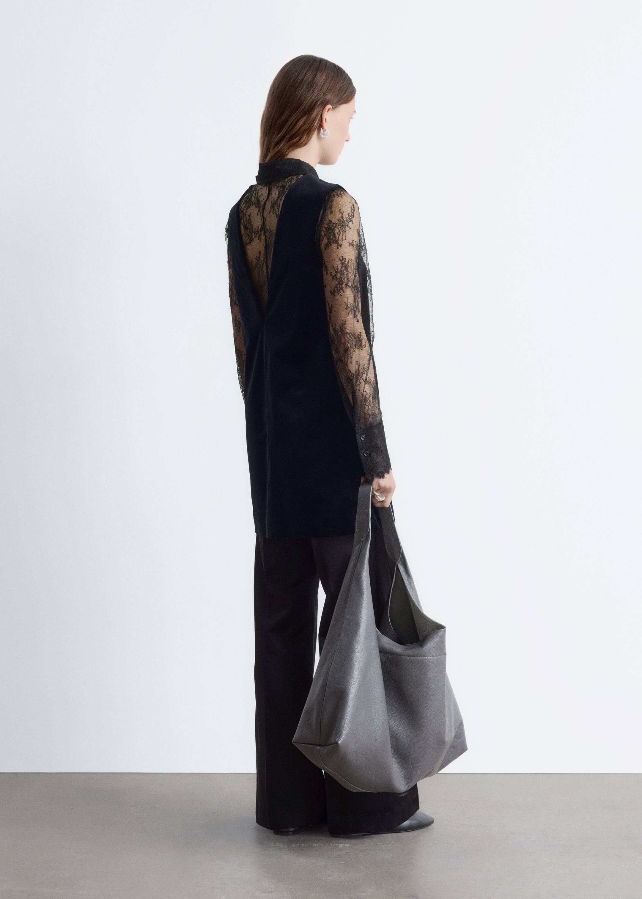 Grotere afbeelding bekijken: Fluwelen mini-jurk met open achterkant - Zwart | H&M BE 5