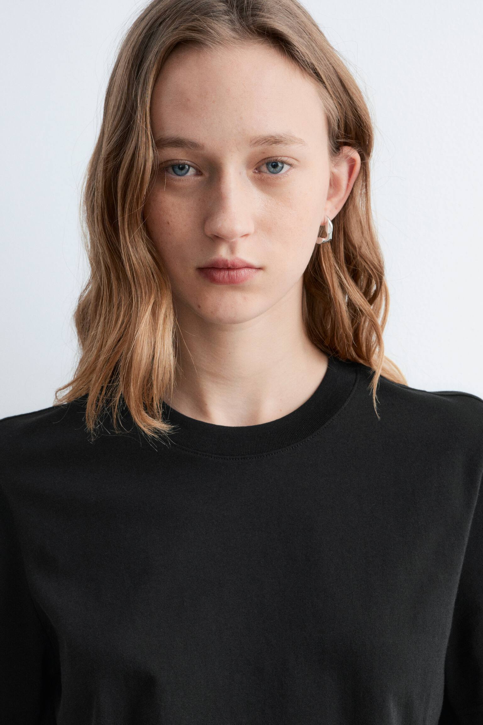 T-paita pyöreällä pääntiellä - Musta/Beige/Valkoinen - 7