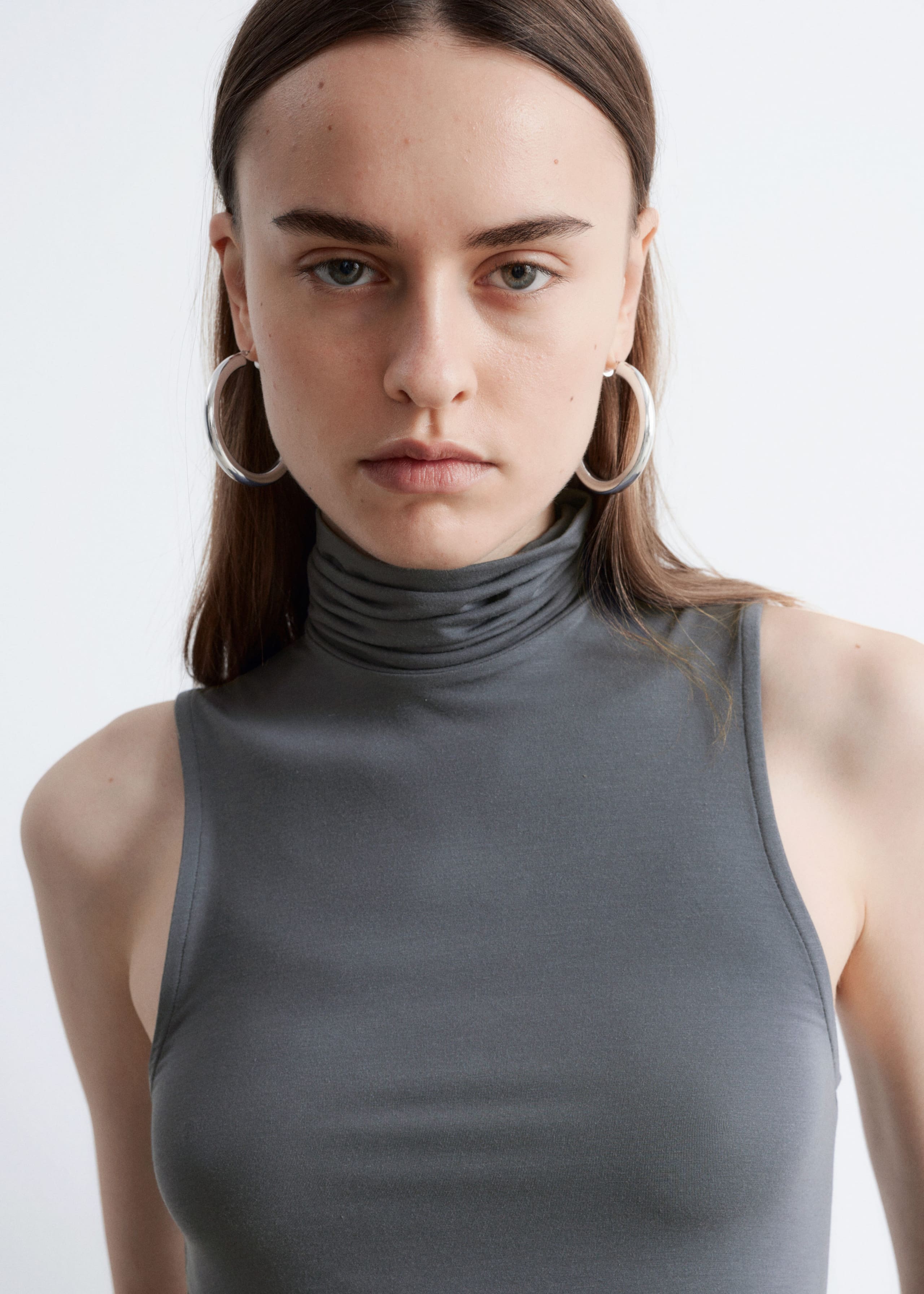 Image of Sleeveless Turtleneck Top