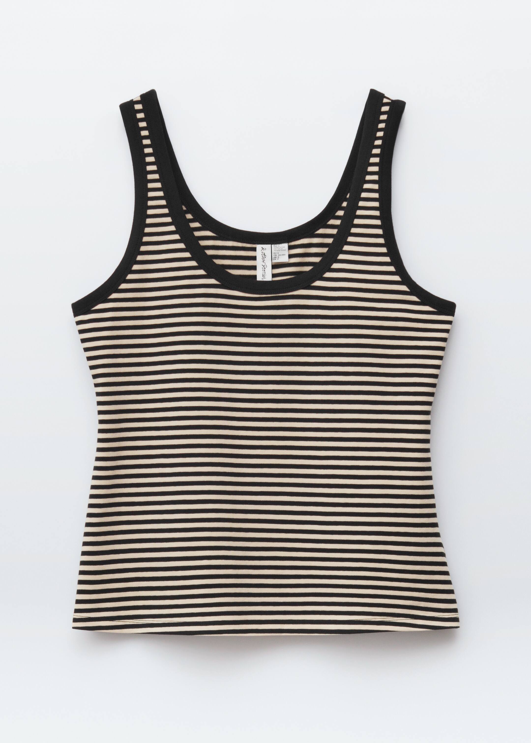 Преглед на по-голямо изображение: Contrast-Trim Tank Top - Бежово/Черно райе - ЖЕНИ | H&M BG 6