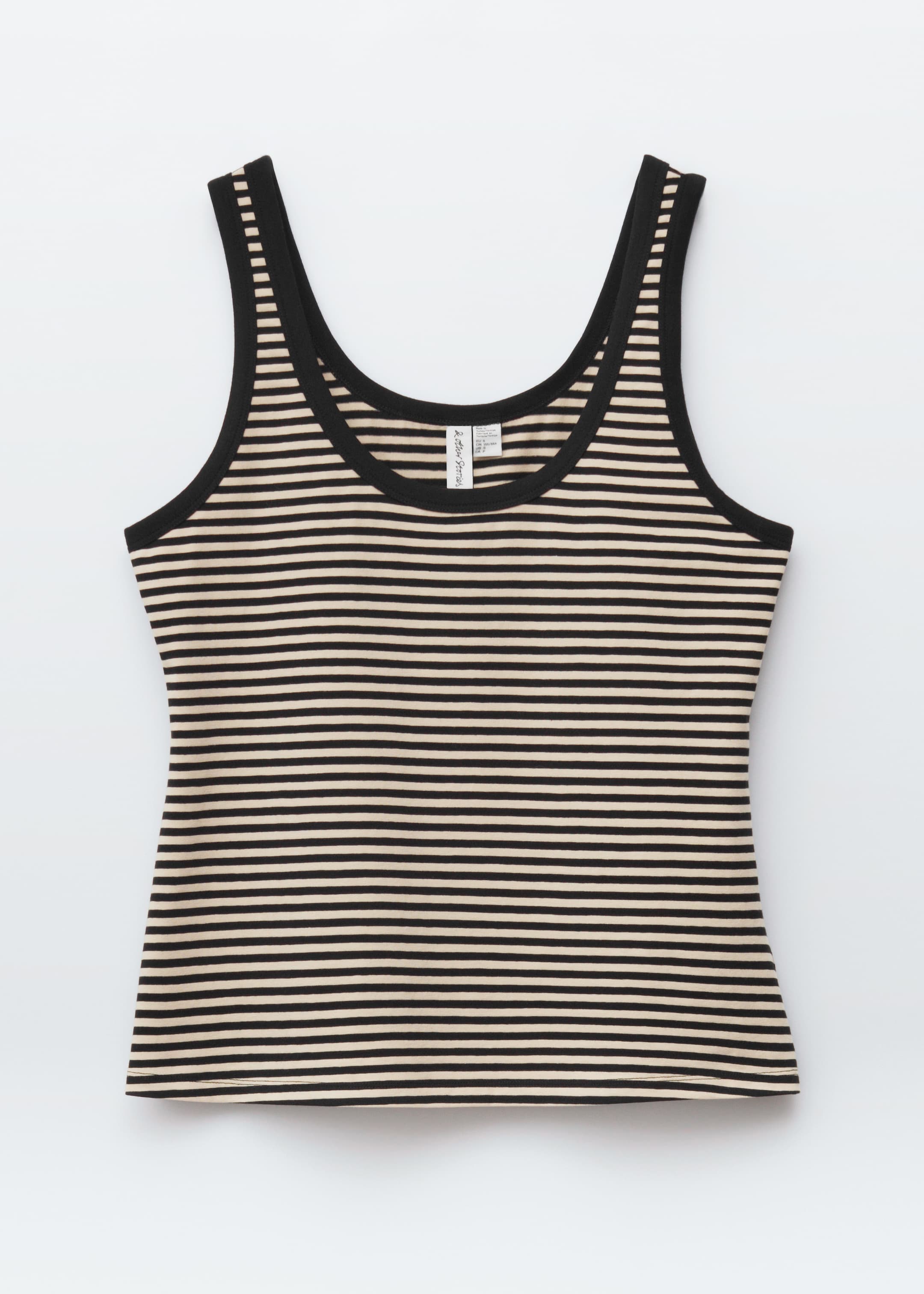 Zobacz większy obraz: Contrast-Trim Tank Top - Beżowy / Czarne paski - ONA | H&M PL 6