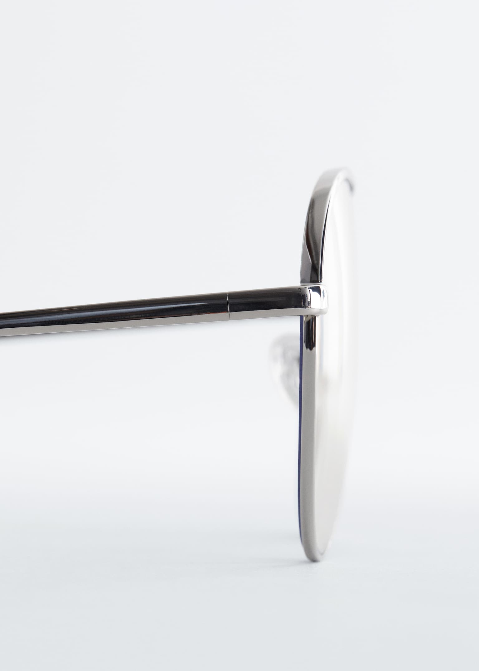 Lunettes de soleil fines de style aviateur - Argenté/Verre transparent/Doré/Transparent - 4