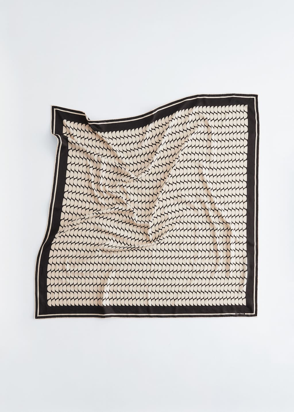 Image of Graphic-Print Square Silk Scarf