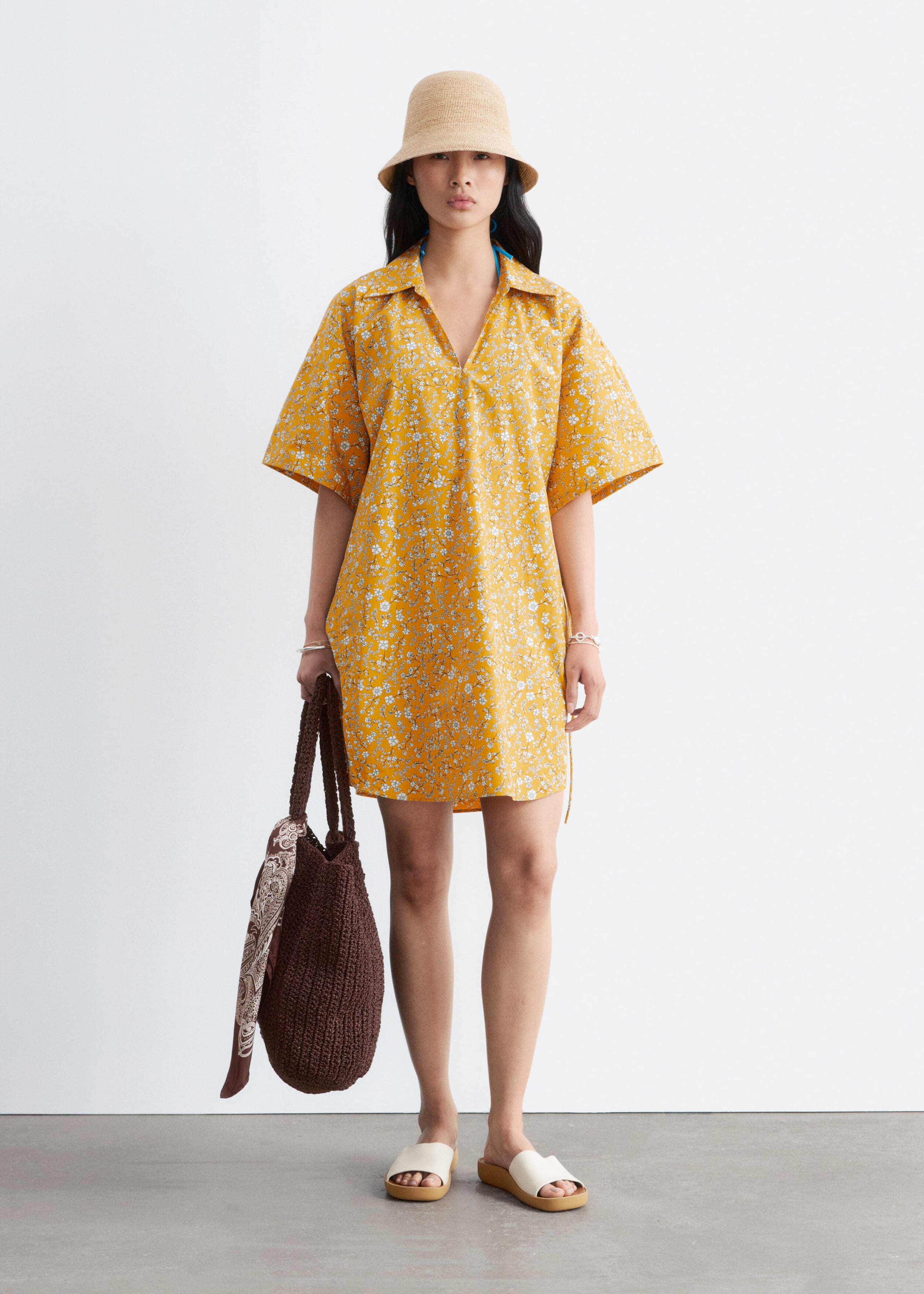 Image of Robe courte en coton