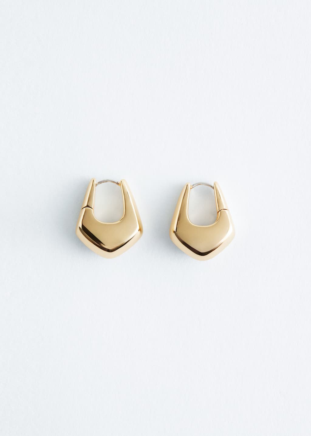 Image of Angular Bell Hoop Earrings