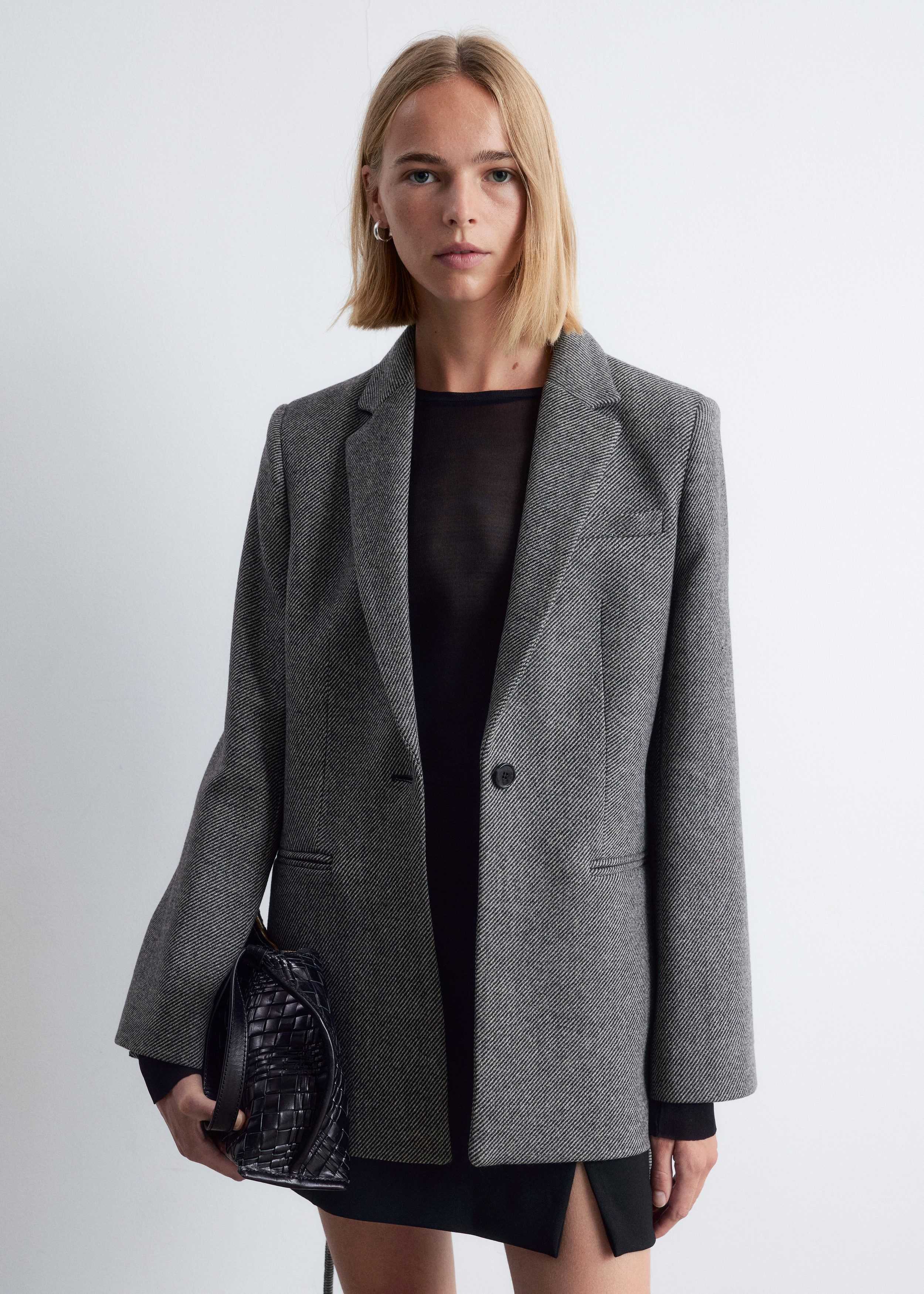 Wool Blazer - Grey Tweed - Blazers - & Other Stories GB