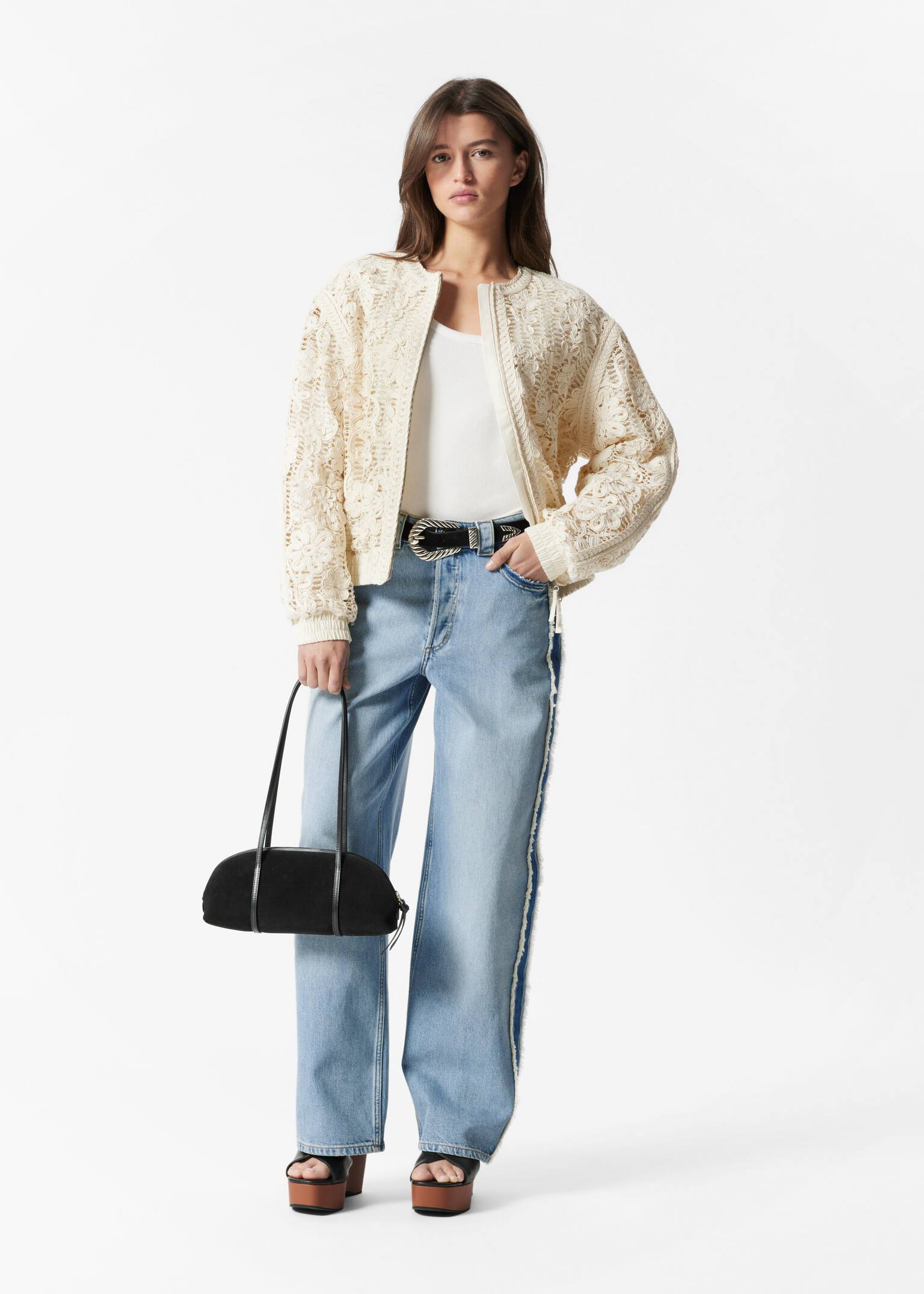 Boxy Braided Jacket - Light Beige - 4