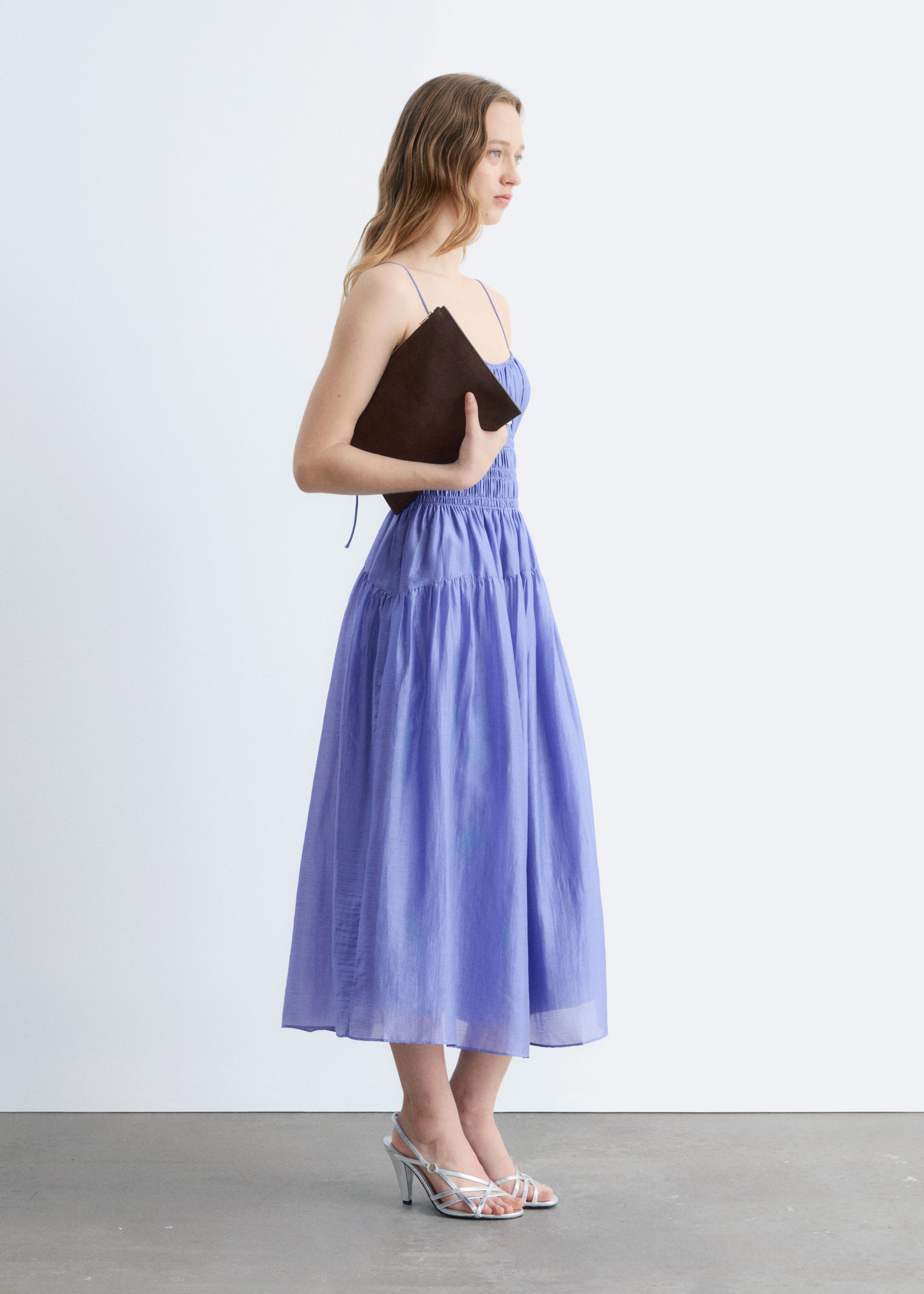 Image of Ruched Midi Dress