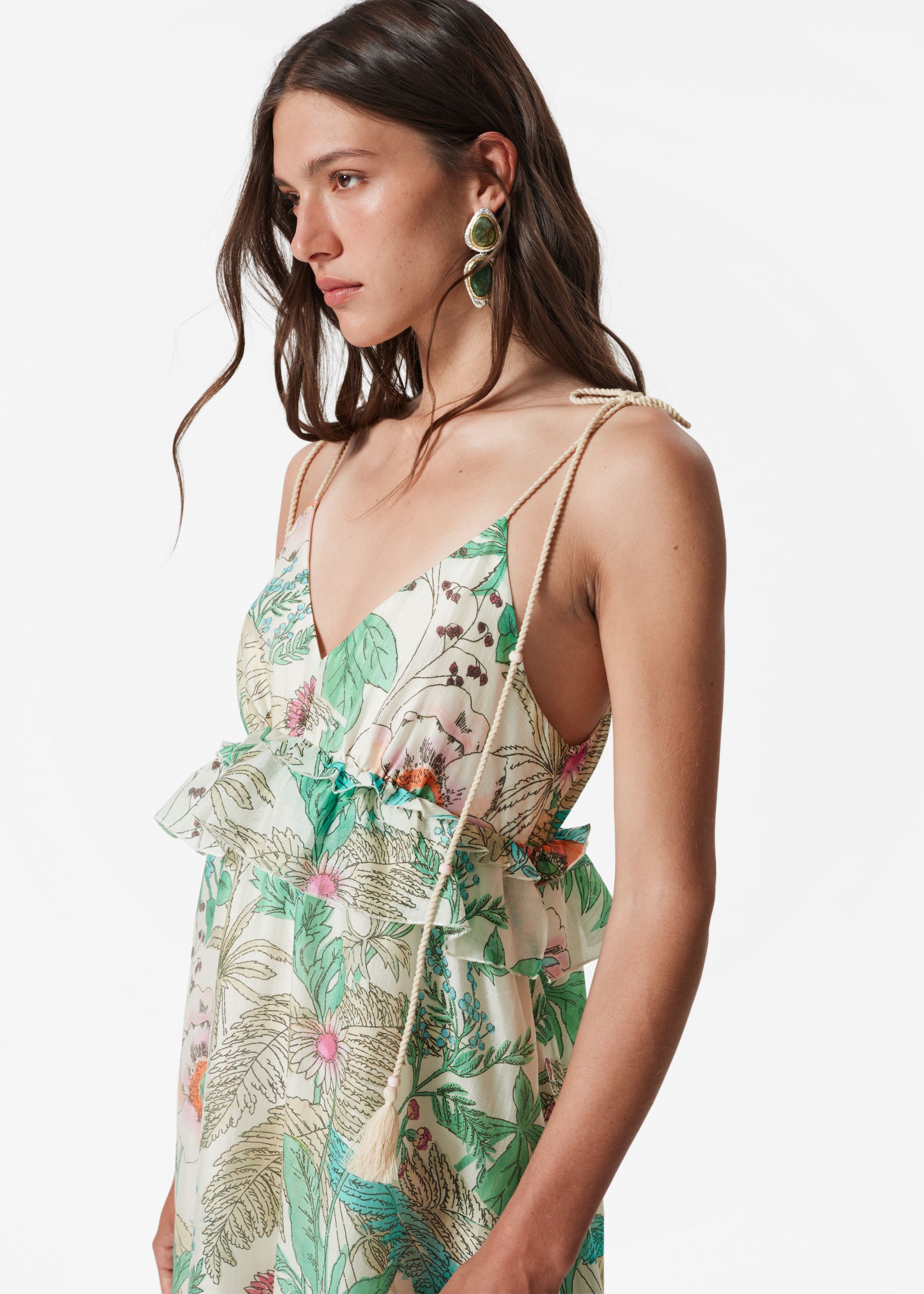 Visualizza immagine più grande: Abito midi con spalline - Motivo floreale - DONNA | H&M IT 2