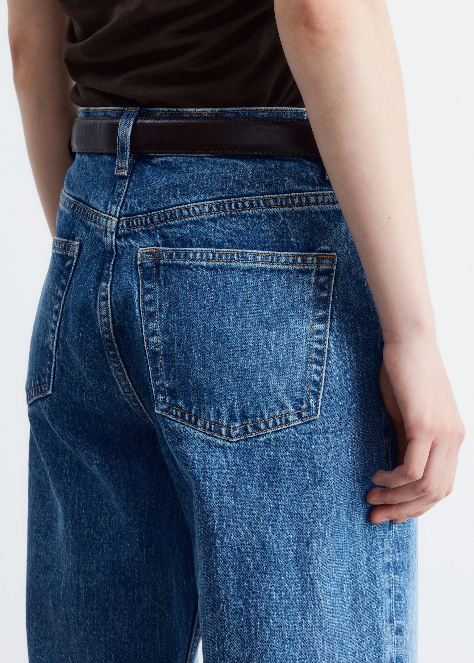 Wide-Leg Jeans - Mid Blue Wash/Dark Brown/Dark Red/Blue/Black/Light blue/Medium Blue/Grey - 9
